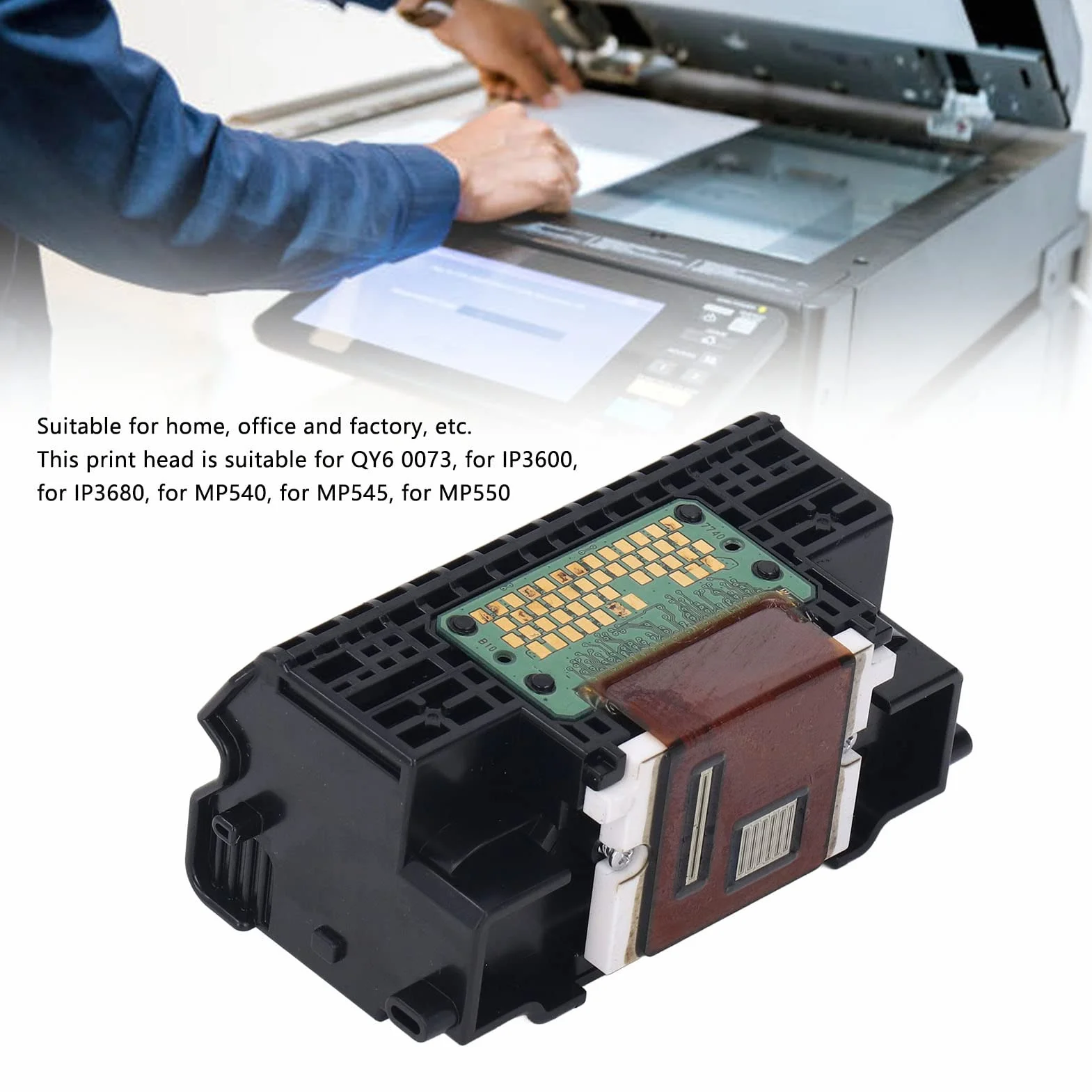 Wakects pojedyncza czarna głowica drukująca do QY6-0073 UPVC głowica drukująca wymiana akcesoria do drukarek IP3600 MP545 MP550 IP3680 MP540