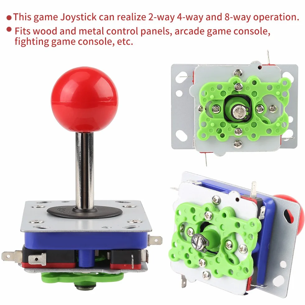 Joystick arkadowy, klasyczny styl rywalizacji 2/4/8 Way kontroler joysticka do gier do automatu do gier arkadowych i innych gier walki na PC