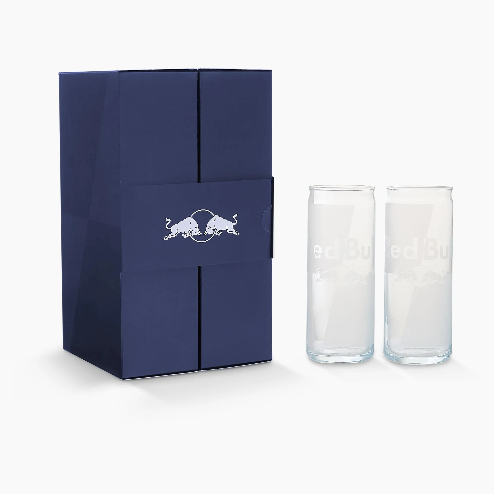 Red Bull Dwupak szklanek, słoiki w kształcie puszki, zestaw upominkowy Merch (2 x na 220 ml)