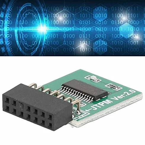 Dla Modułu MSI TPM 2.0 Silne Szyfrowanie 14-pinowy Interfejs LPC Płyta Modułu TPM na PC Win11 Zielony