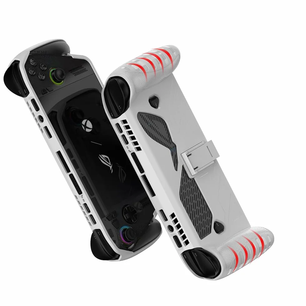 Etui na Asus ROG Xbox Ally, Ultracienkie Miękkie TPU Etui z Podpórką, Shockproof Ochronne Kickstand Case dla Asus ROG Xbox Ally-Biały