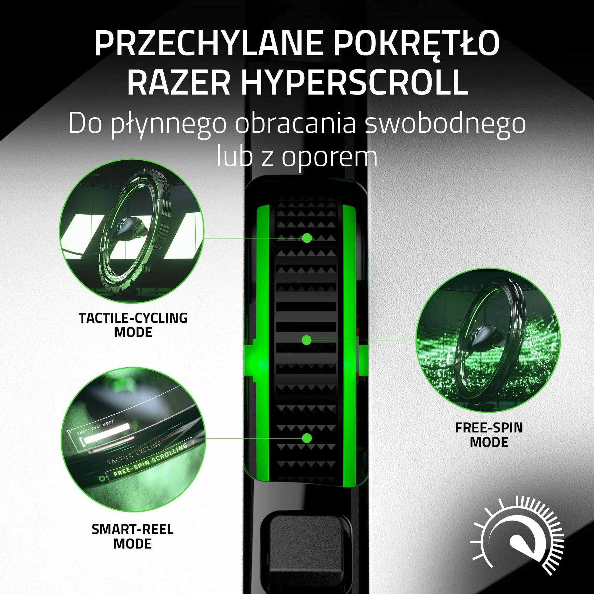 Razer Basilisk V3 - Zestaw kabli do gier Gaming Maus - ergonomia Design - Chroma RGB - 11 programowalnych smaków - obsługa HyperScroll - PC/Mac | Biały