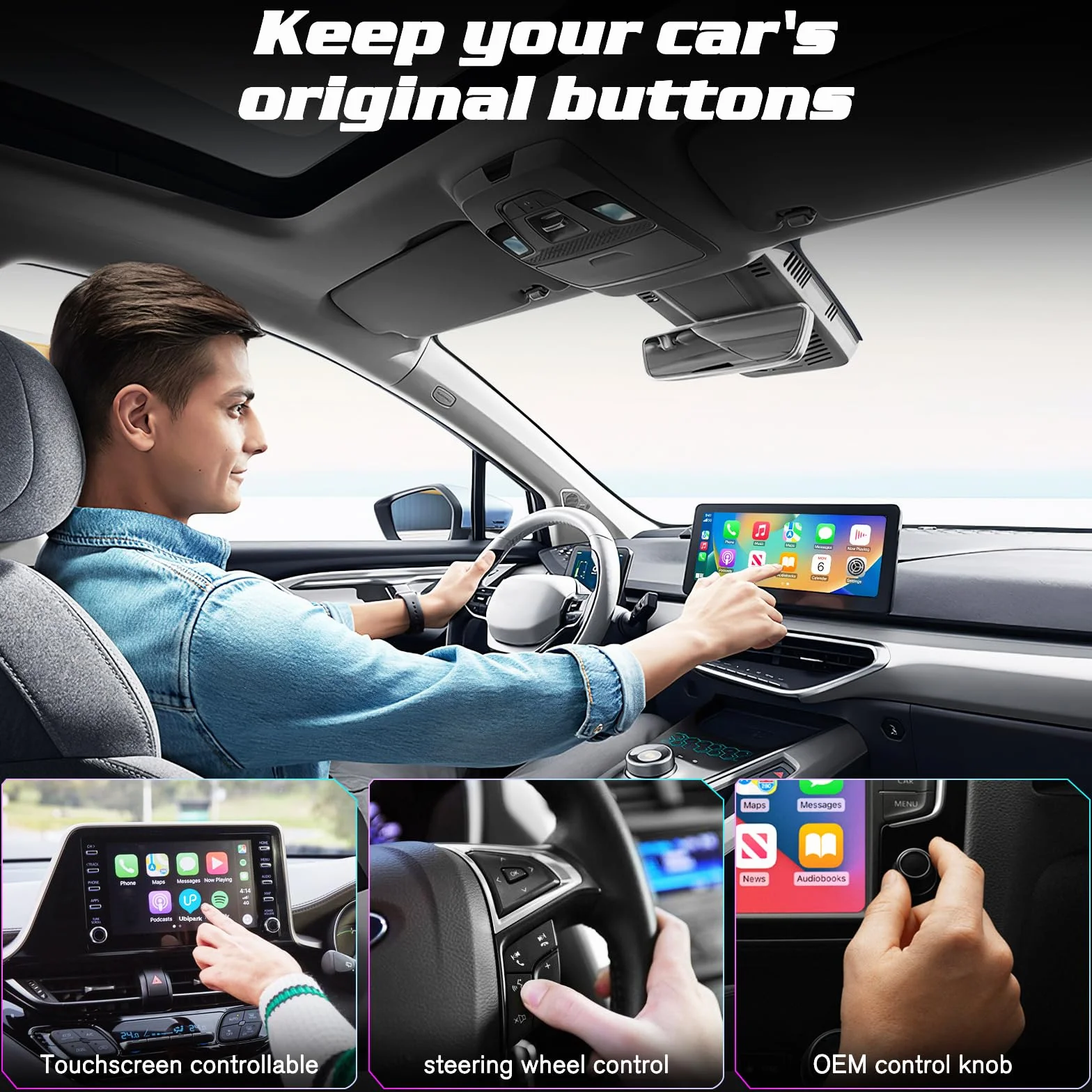 Mini Wireless Carplay Adapter UK for iPhone, 2025 Stable Universal Wireless carplay Adapter, Fast Convert Factory Wired to Wireless CarPlay Dongle Cars for Apple for iOS (NOT for Android)