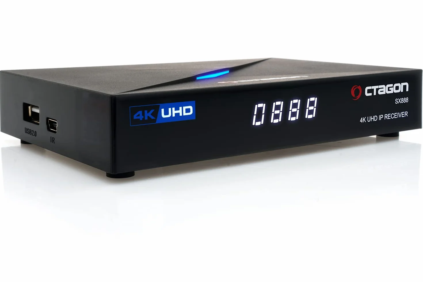 Octagon SX888 V2 (wersja 2) 4K UHD IP odbiornik H.265 z DualOS, 1 GB RAM 4 GB Flash Stalker IPTV Multistream czarny