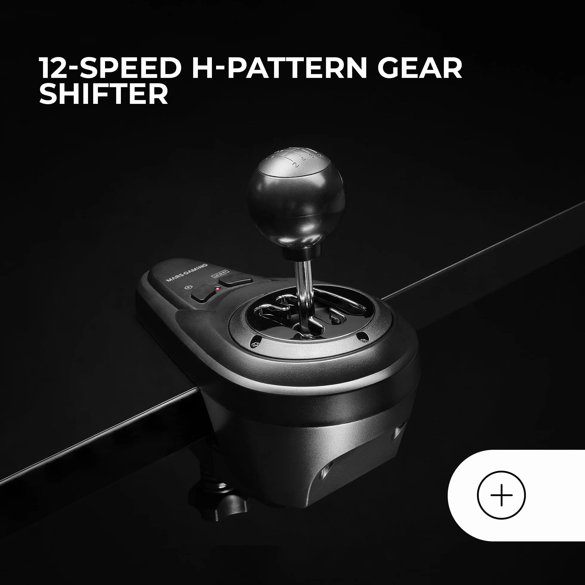 Mars Gaming MWH-RSX, Kierownica SimRacing z Force Feedback i Podwójnym Silnikiem, 3 Pedałów z Progresywnym Oporem, Dźwignia H- Shift i 12 Biegówi, 14 Konfigurowalnych Przycisków, Wieloplatformowa