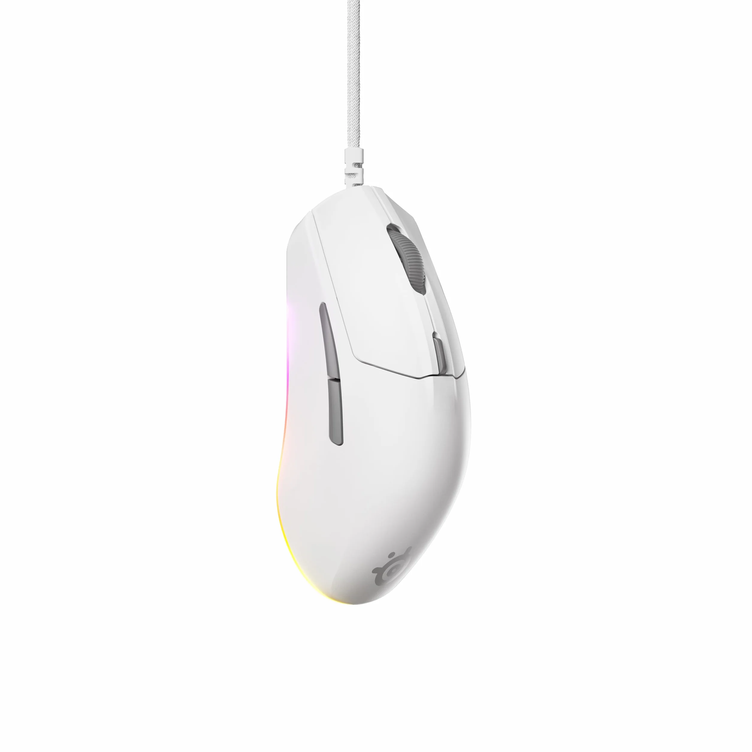 SteelSeries mysz do gier Rival 3 Gen 2 – Sensor optyczny TrueMove Core 8500 DPI – Wytrzymałość do 60 milionów kliknięć – Niskie opóźnienie kliknięć –Niska waga 77 g – Ślizgacze 100% PTFE – RGB -Biała