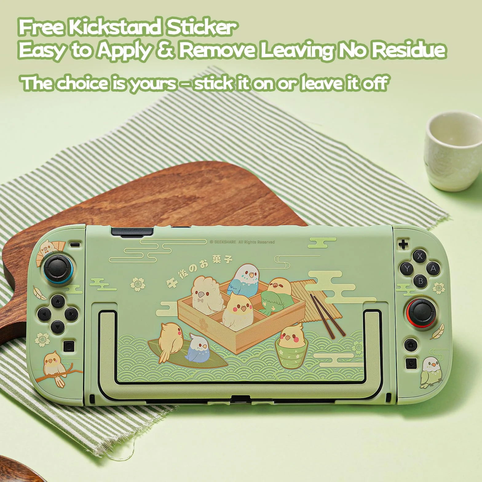 GeekShare Etui ochronne dla Switch 2, PC Slim Dockable Skin Cover - Little Parrots