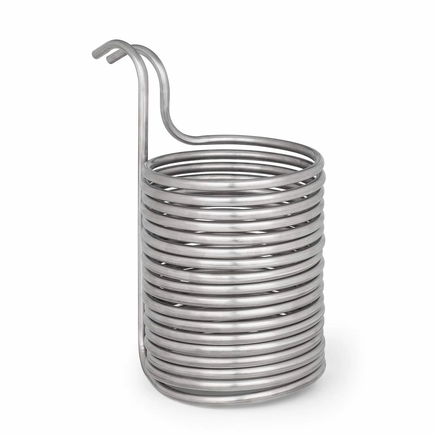 Klarstein Chiller 12 Chłodnica zanurzeniowa - spirala chłodząca wodę, chłodnica brzeczki, szybkie chłodzenie zacieru piwnego, 21,5 cm Ø, 100 °C do temp. pokojowej. w 30 min., stal nierdzewna 304, srebro, 18 pętli chłodzących