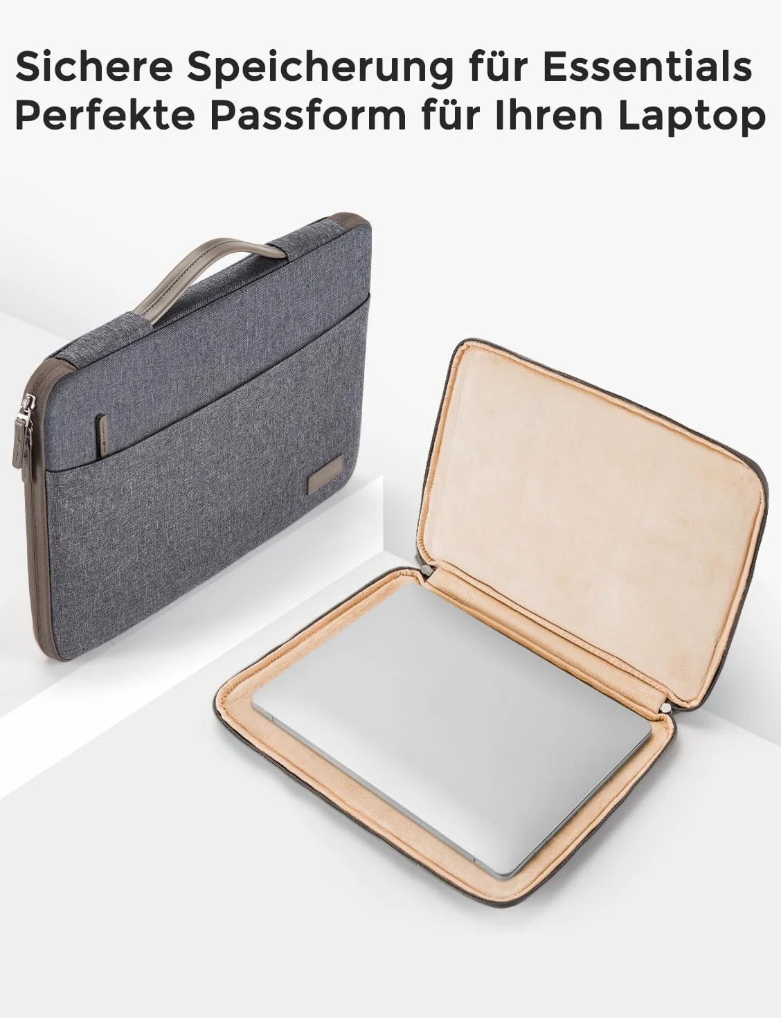 DOMISO Wodoszczelne etui na laptopa 12,5", MacBook Pro Retina / 13, MacBook Air Retina 2018/12,9", iPad Pro 2016 2017/13,5", Surface Laptop 2, ciemnoszare