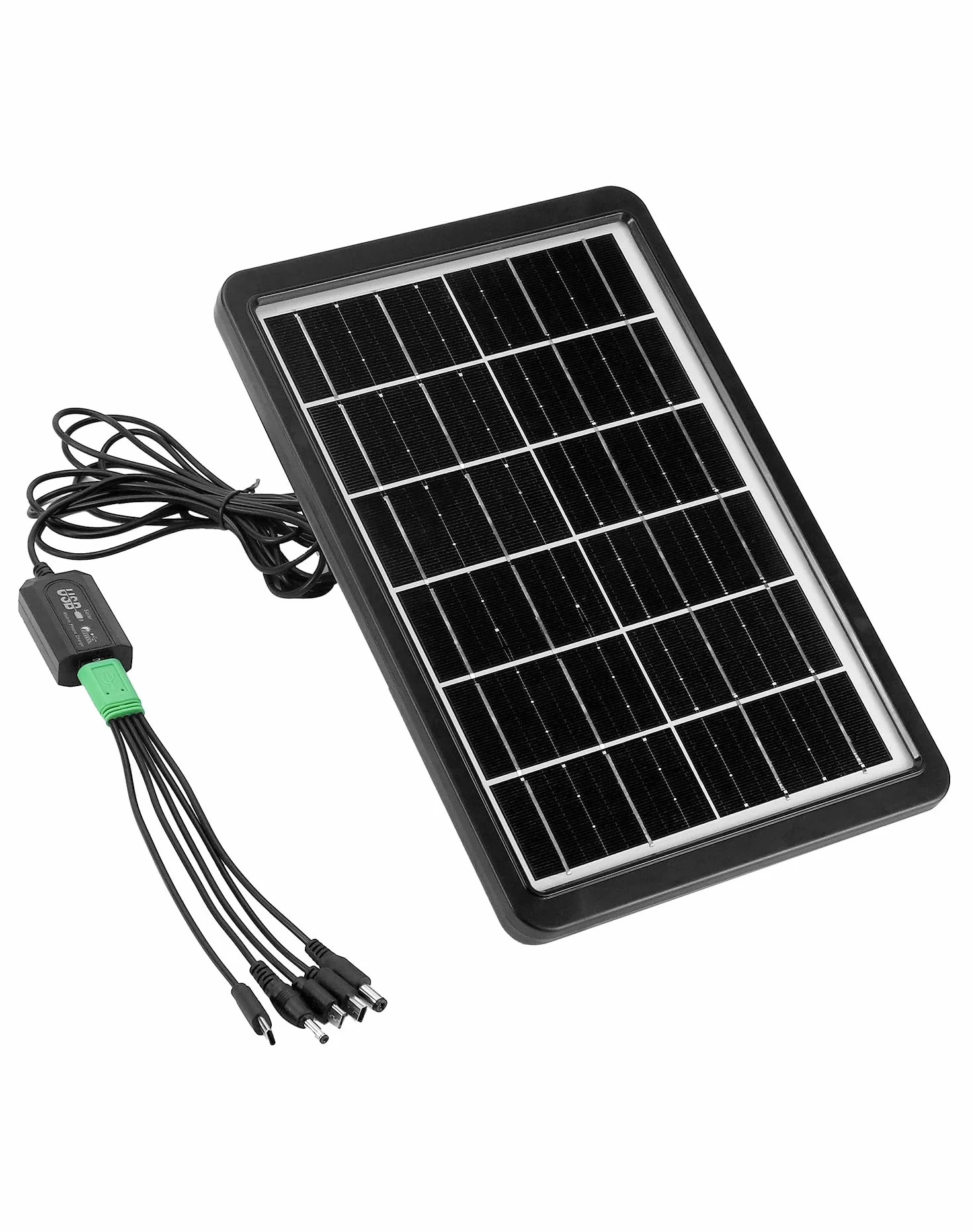 QWORK®Ładowarka słoneczna do telefonów komórkowych Mini USB Panel słoneczny do aktywności na świeżym powietrzu — 8 W 1,6 A 6/12 V — IP65 Wodoodporny