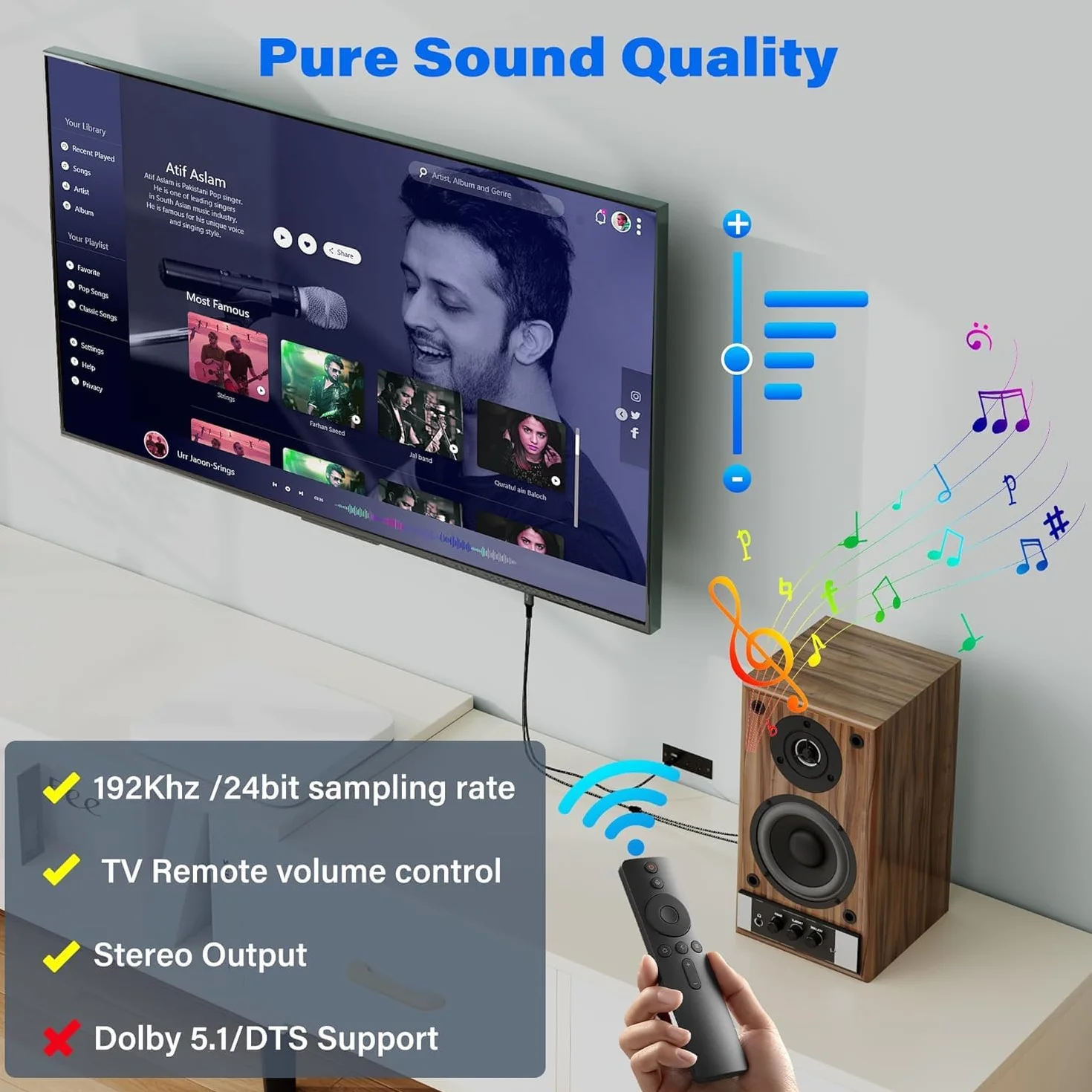 1 m jednokierunkowy kabel konwertera ekstraktora audio HDMI ARC/eARC na 3,5 mm AUX Stereo, zasilany przez USB, 192 kHz PCM do wzmacniacza systemu kina domowego TV/starych głośników – Plug