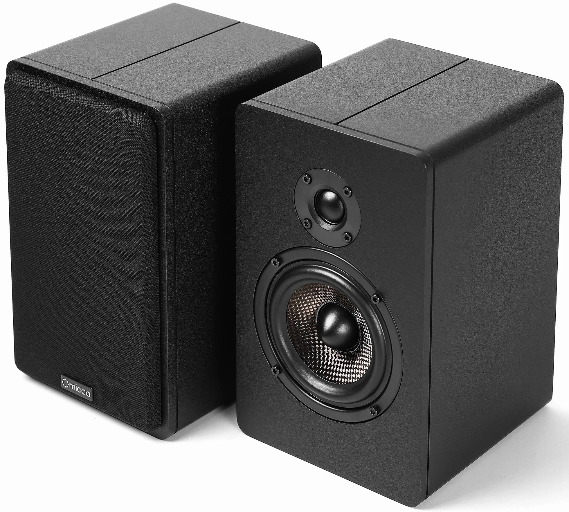 Micca MB42X G2 pasywne głośniki półkowe do kina domowego, stereo i pasywnego monitora bliskiego pola, 2-drożne (czarne, para)