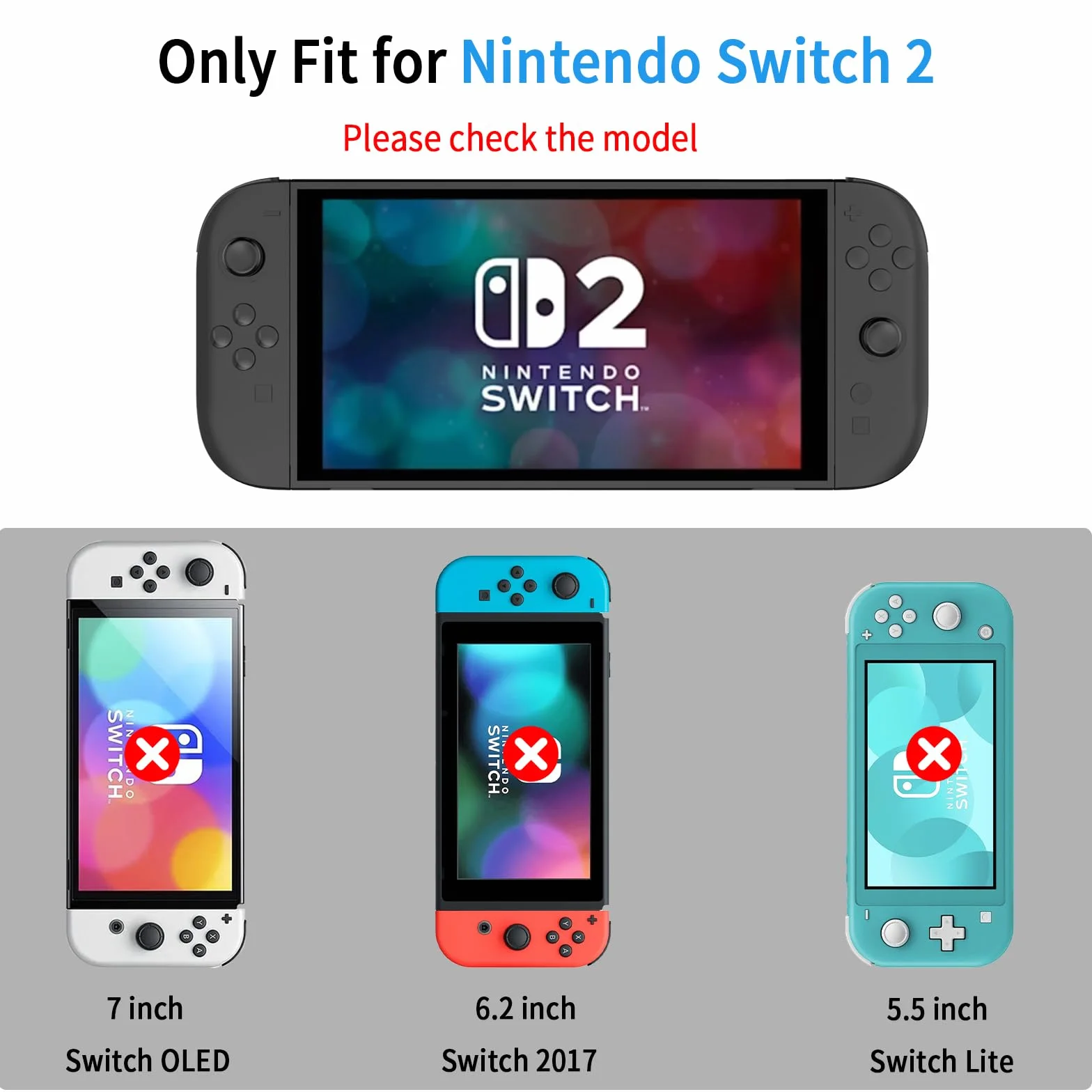 WFTE 2-pak ochraniaczy ekranu kompatybilnych NS Switch 2 2025, folia ze szkła hartowanego do Switch 2, odporna na zarysowania, bez pęcherzyków powietrza, ochrona przed