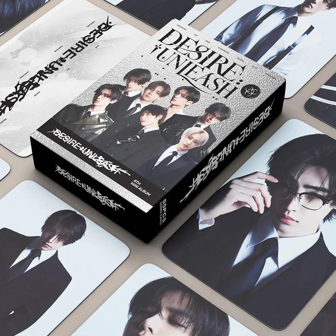 Kpop Karty Enhypen Photocards 55 szt., karty Lomo, merch albumu Enhypen dla fanów (B)