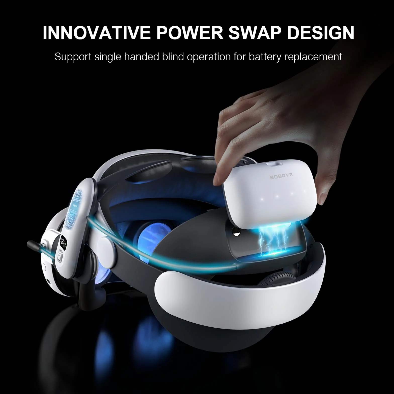 BOBOVR S3 Pro Zestaw akumulatorów 10000 mAh z głowicą klimatyzacyjną, kompatybilny z Meta Quest 3/Quest 3S