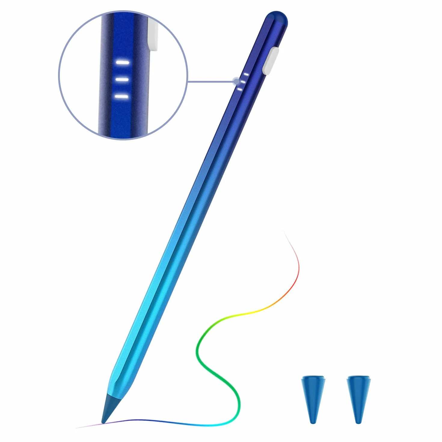 TiMOVO Stylus Pen for iPad, iPad Pencil 2nd Generation with Palm Rejection for 2018-2025 iPad 11th/10th/9th/8th/7th Gen, iPad Pro 13"/11"(M4)/12.9", iPad Air 11"/13" (M3/M2), iPad Mini 7/6th, Blue