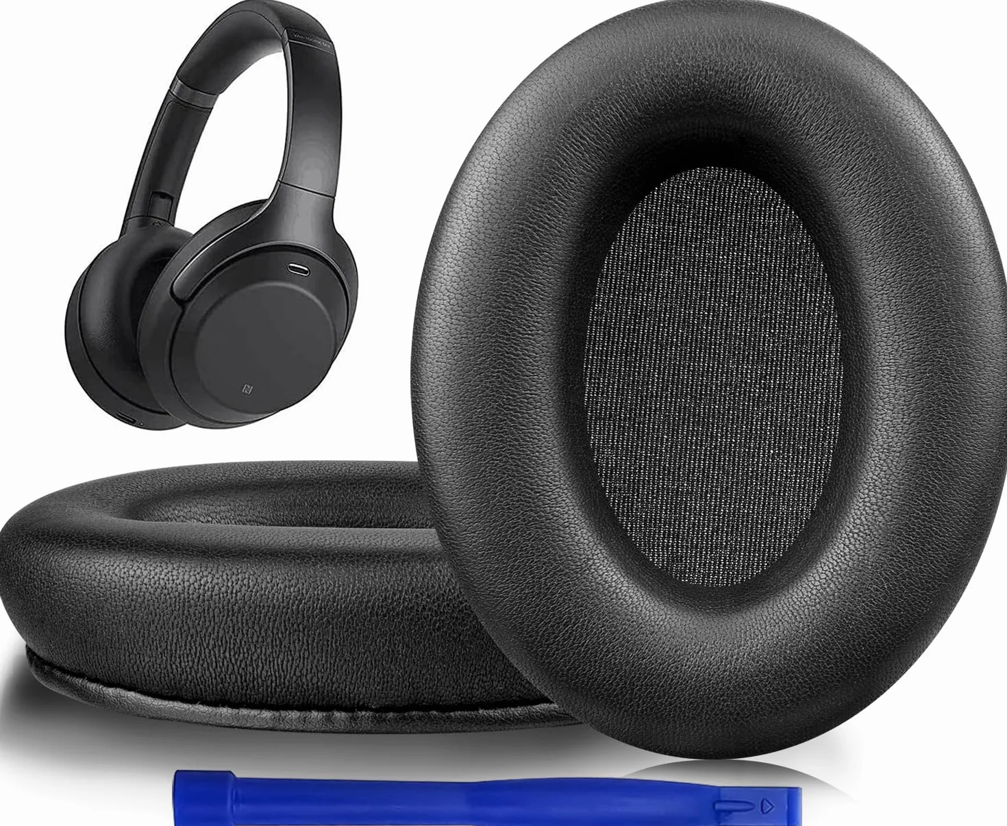 SOULWIT jagnię wymienne poduszki nauszniki do Sony WH-1000XM3 (WH1000XM3) Over-Ear Słuchawki, nauszniki z pianką izolującą hałas o dużej gęstości, dodatkowa grubość