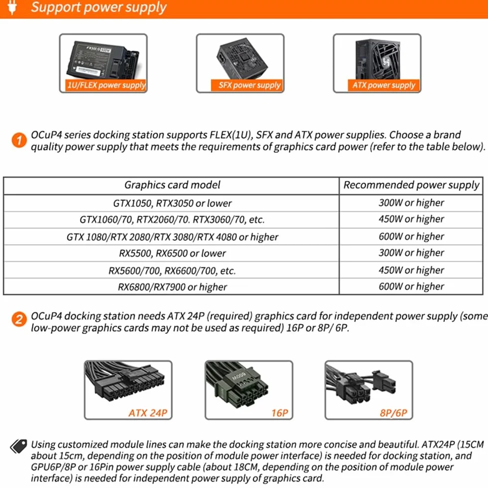 OCuP4V2 OCuLink GPU Dock NVME M.2 do OCulink Adapter do laptopa Mini PC na zewnętrzną kartę graficzną z