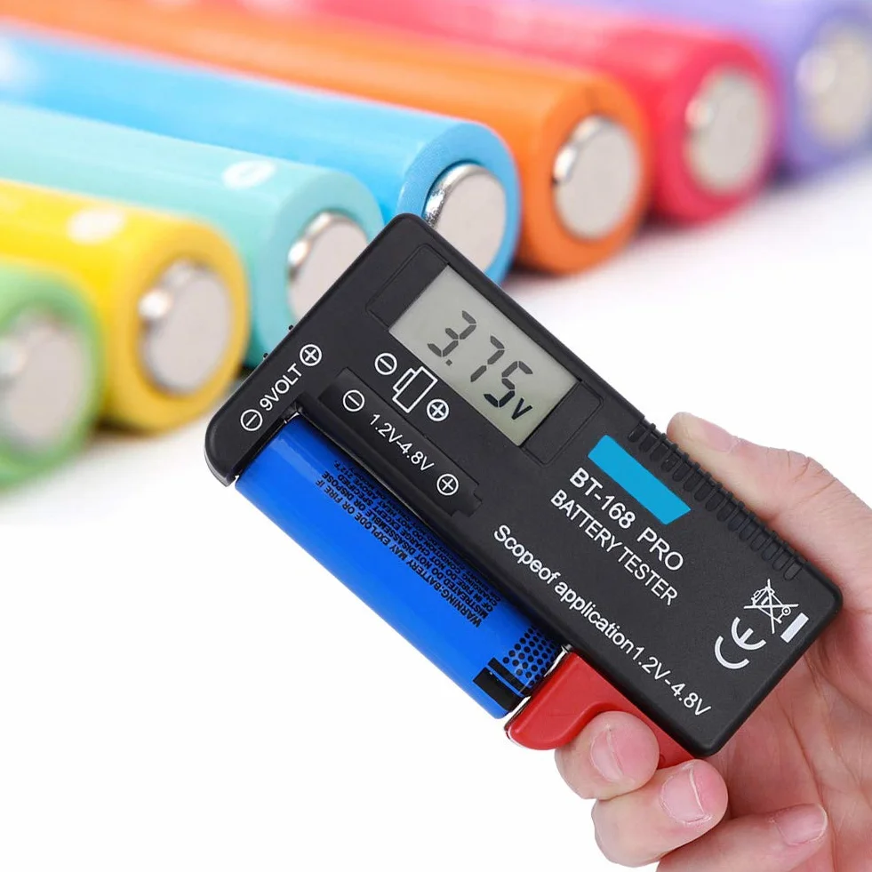 Walfront BT ‑ 168PRO Tester pojemności baterii Tester małych baterii guzikowych kontrola baterii test baterii 1,2 ~ 4,8 V 9 V cyfrowy wyświetlacz LCD