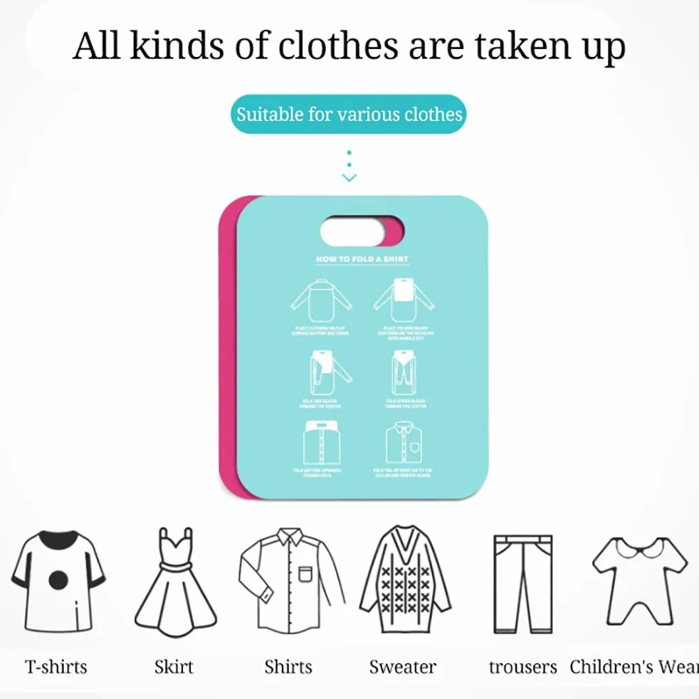 Cloth Fast Folder T-shirts Laundry Folder Organizer Fast Clothes Folding Board Laundry Fold Board for Home Storage