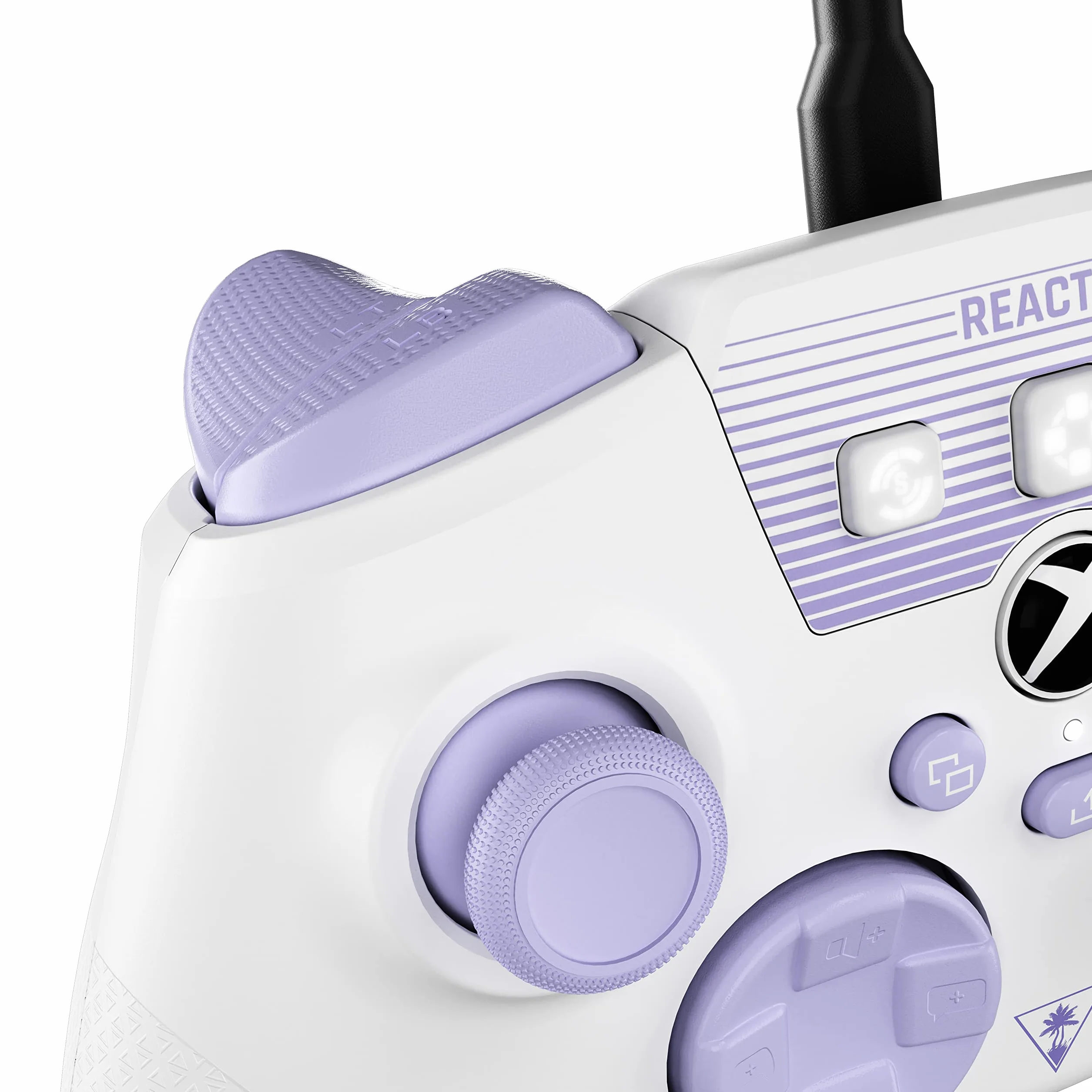 Turtle Beach REACT-R Kontroler – biały/fioletowy Xbox Series X, Xbox Series S & Xbox One | Windows 10 & 11, VelocityOne Rudder
