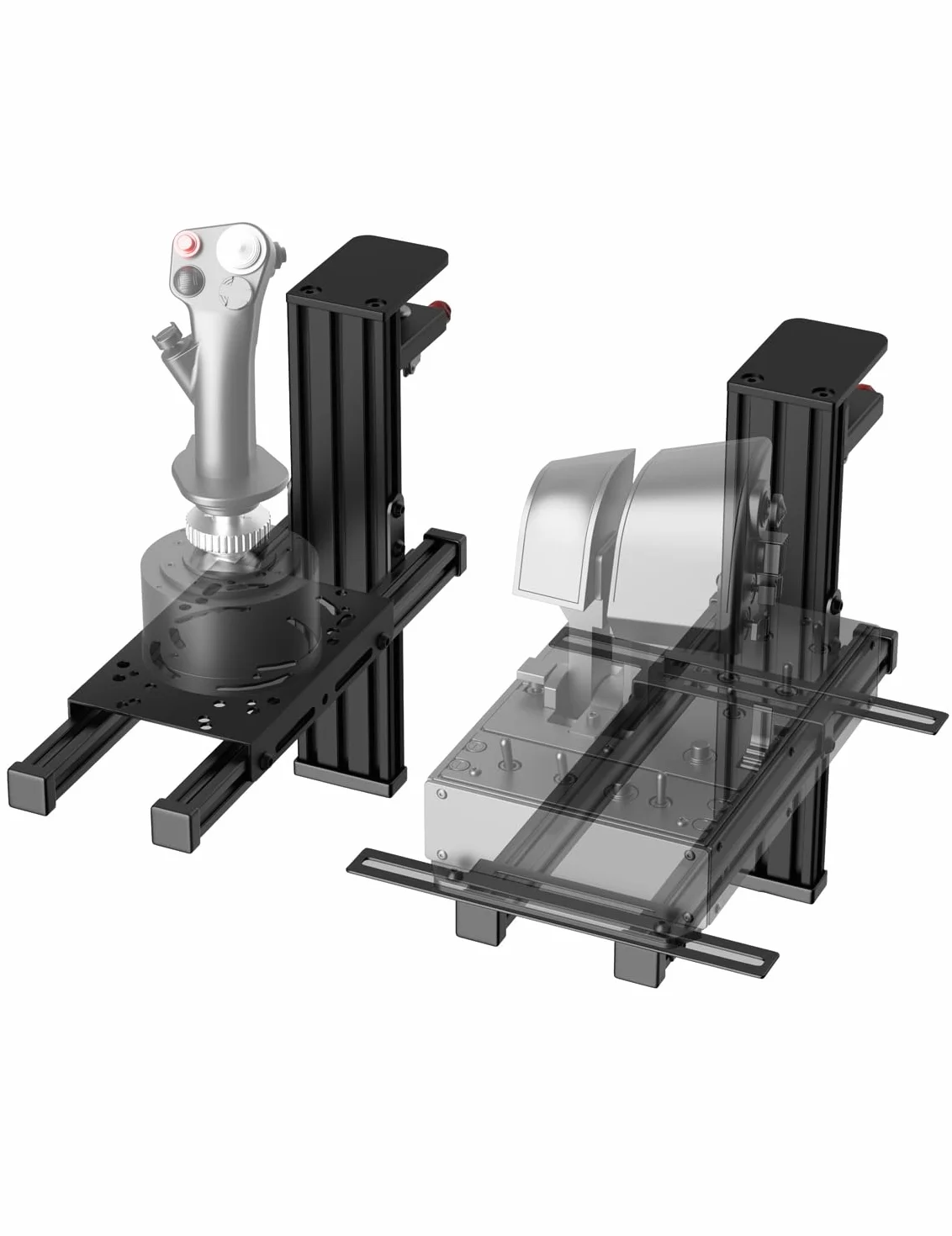 Metalowy uchwyt biurkowy do Flight Sim Hotas kompatybilny z Logitech X56/X52/X52 Pro, Thrustmaster Hotas Warthog/T.16000M/T-Flight Hotas 4/X, SimTask Farmstick, Sol-R2/Sol-R1, Winwing Orion 1/2 Hotas