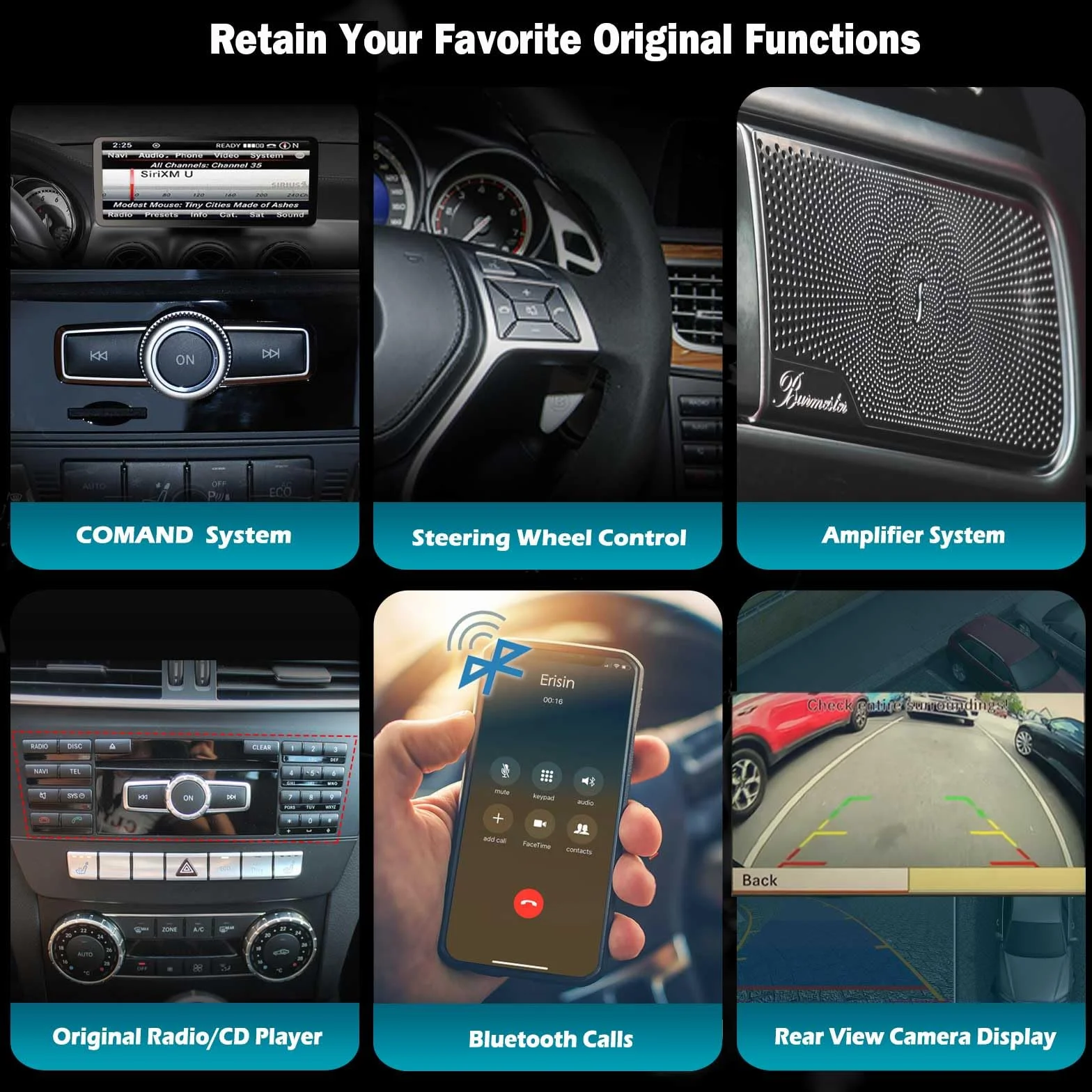 12,3" Android 14 Snapdragon CPU 8GB 128GB, radio samochodowe z Bluetooth 5.1 do modeli Mercedes-Benz Klasa C W205, Klasa GLC X253 i C253 NTG 5.0, CarPlay, ekran 2K, WiFi, radio DSP OEM Comand