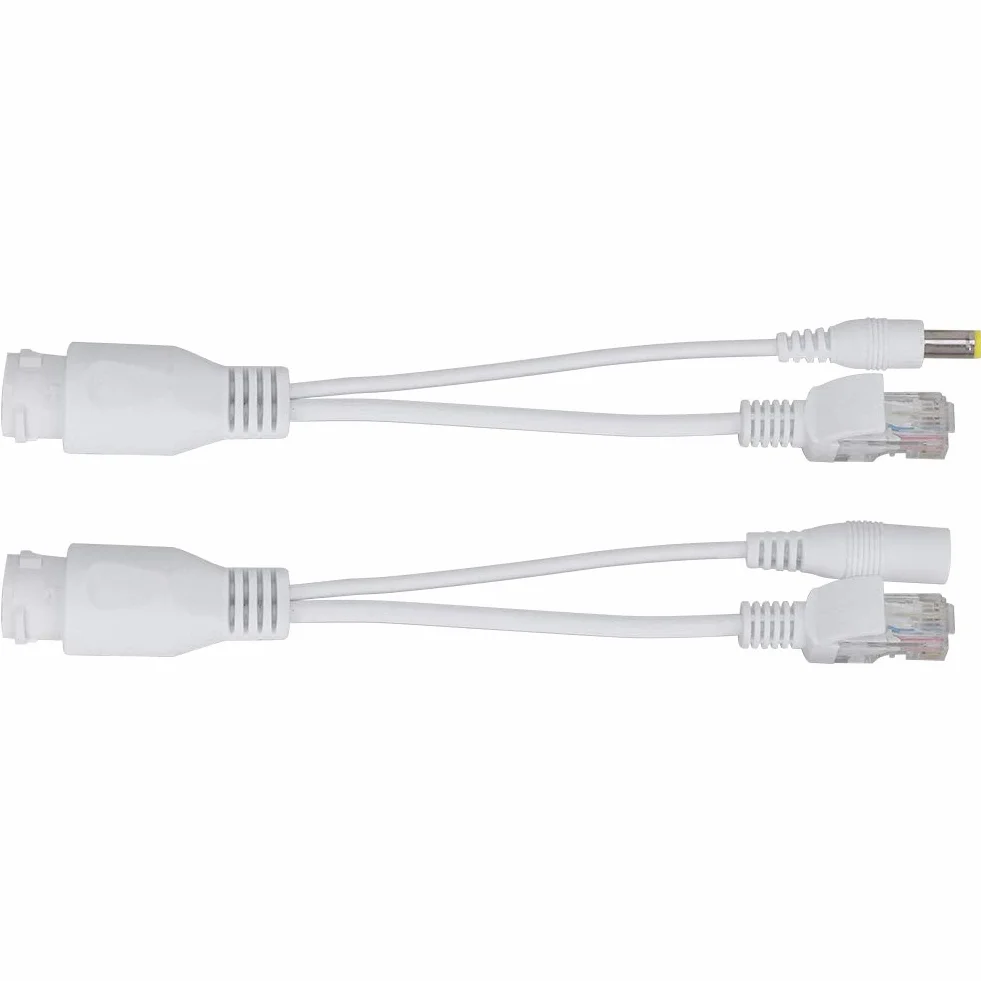 Poe Splitter 12V Power Over Ethernet Pasywny Adapter Poe Rozdzielacz Kabli Wtryskiwacz Wodoodporny Czarny (Biały)