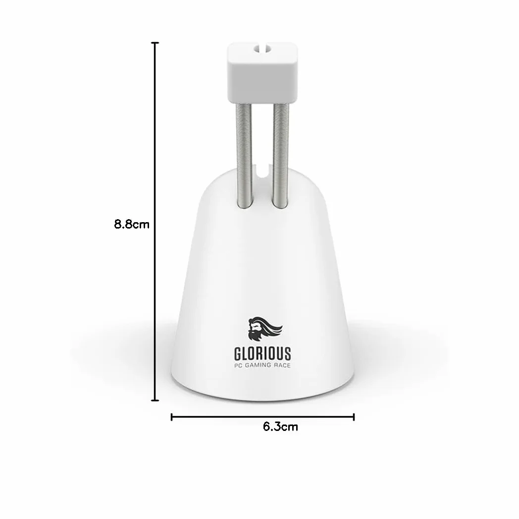 Glorious Gaming Mouse Bungee – kompatybilny z wszystkimi myszkami, zapobiega ciągnięciu się kabla, regulowane ramię, jakość premium, gumowy spód – Biały