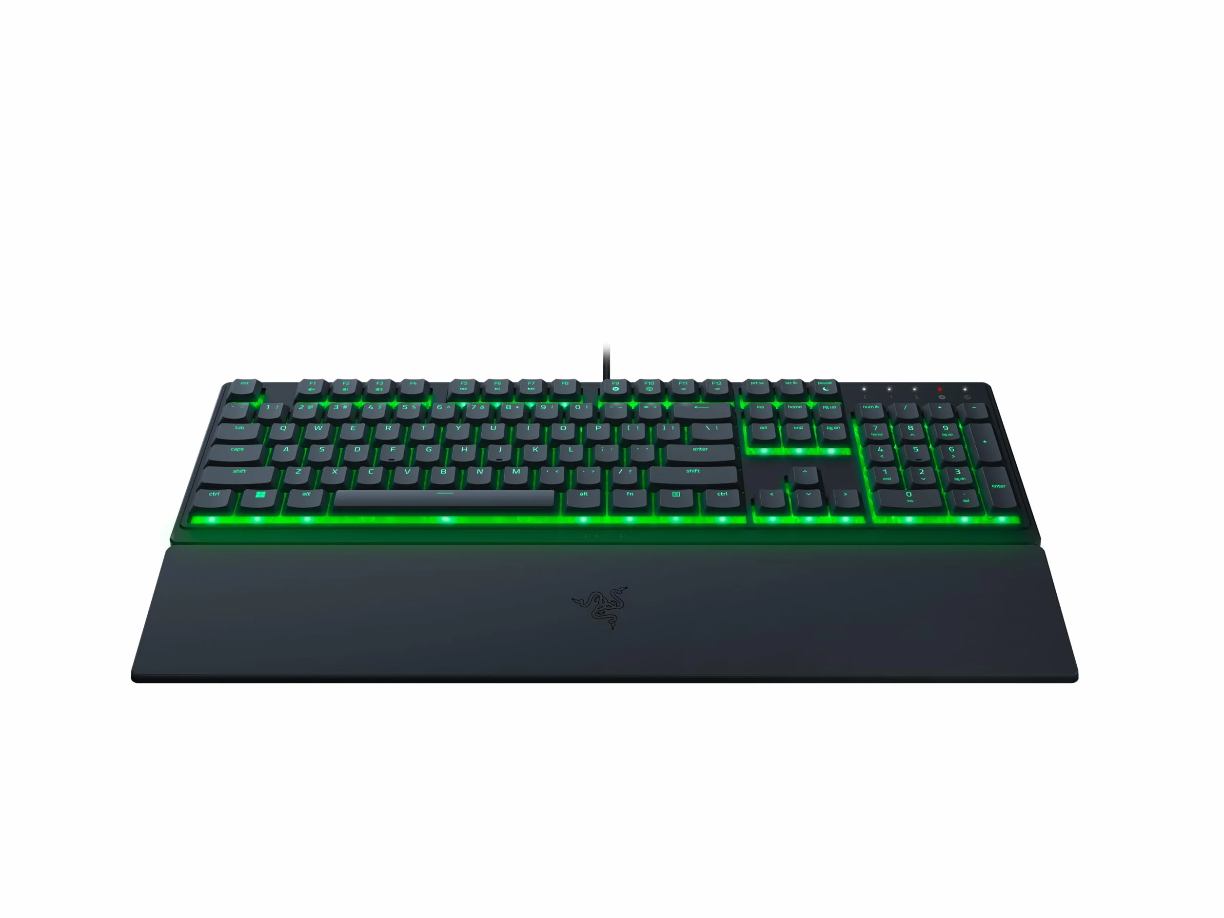 Razer Ornata V3 X - klawiatura do gier z płaską membraną mecha, przełączniki z membraną, ergonomiczne podparcie dłoni, klawisze z powłoką anty-UV) QWERTY US Layout | czarny