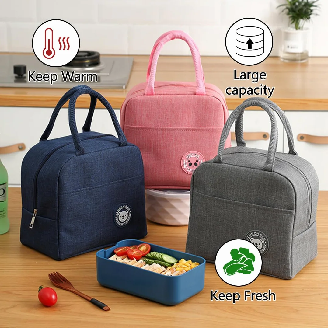 Generisch SHSMPXOY torba chłodząca, mała, 6 l, izolowana torba na lunch z podszewką foliową, mini torba chłodząca z izolowaną folią aluminiową, torba na lunch, przenośna torba chłodząca do szkoły