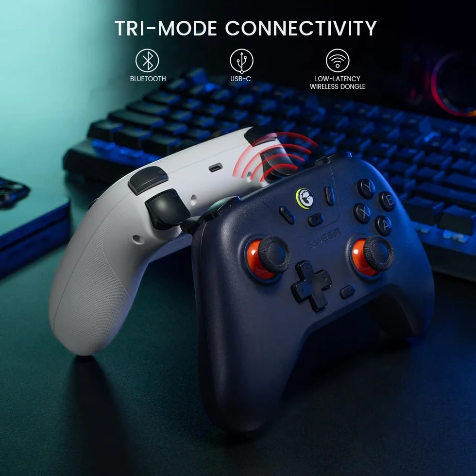 GameSir Nova Lite Wireless Controller – 2.4G & Bluetooth Gamepad for Windows PC, iPhone, Android, Switch & Steam Deck – Hall Effect Triggers, Turbo Function, Rumble Vibration (Ash Gray)