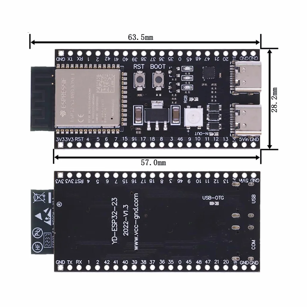 Hailege ESP32-S3 ESP32-S3-DevKit C N16R8 WiFi+Bluetooth 5.0 Internet rzeczy Płyta rozwojowa Dual Typ-C ESP32 S3 USB C Core Board