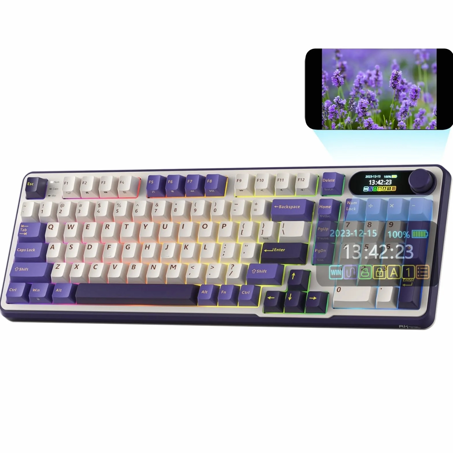 RK ROYAL KLUDGE S98 Klawiatura mechaniczna 96% bezprzewodowa BT/2.4G/USB-C, gorąca wymiana, obsługa oprogramowania