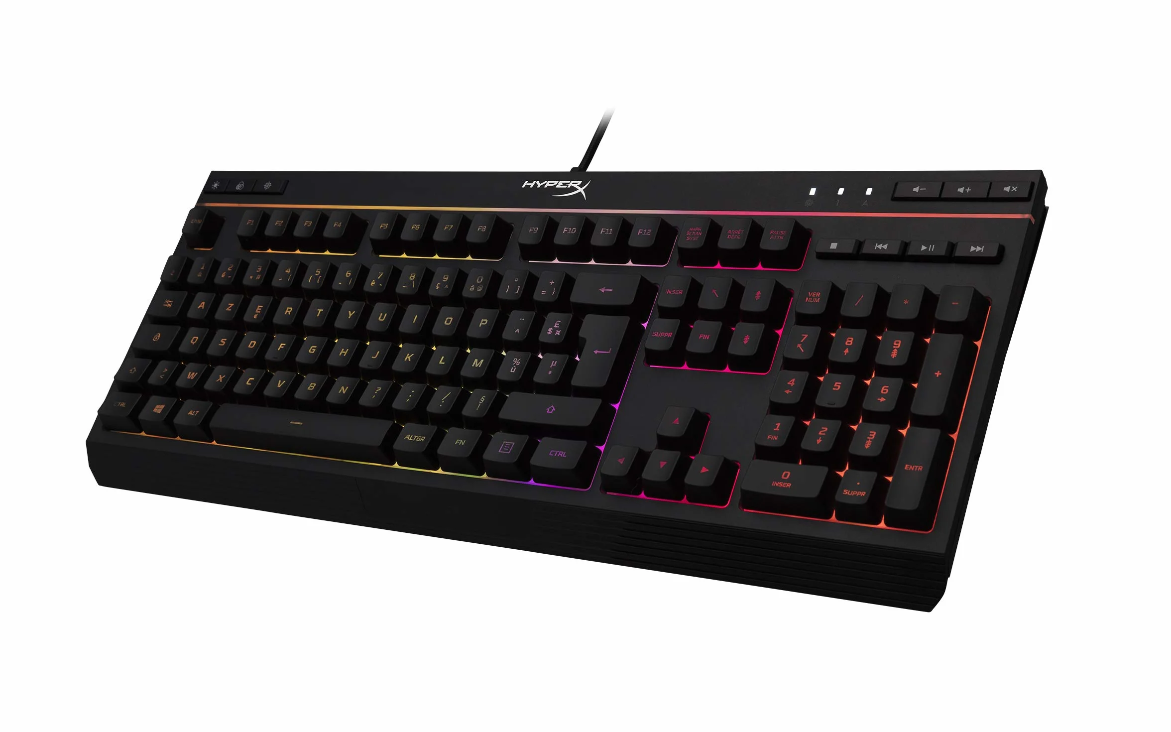 PerIPHERIQUE Gaming Hyperx stop Core RGB Membran.