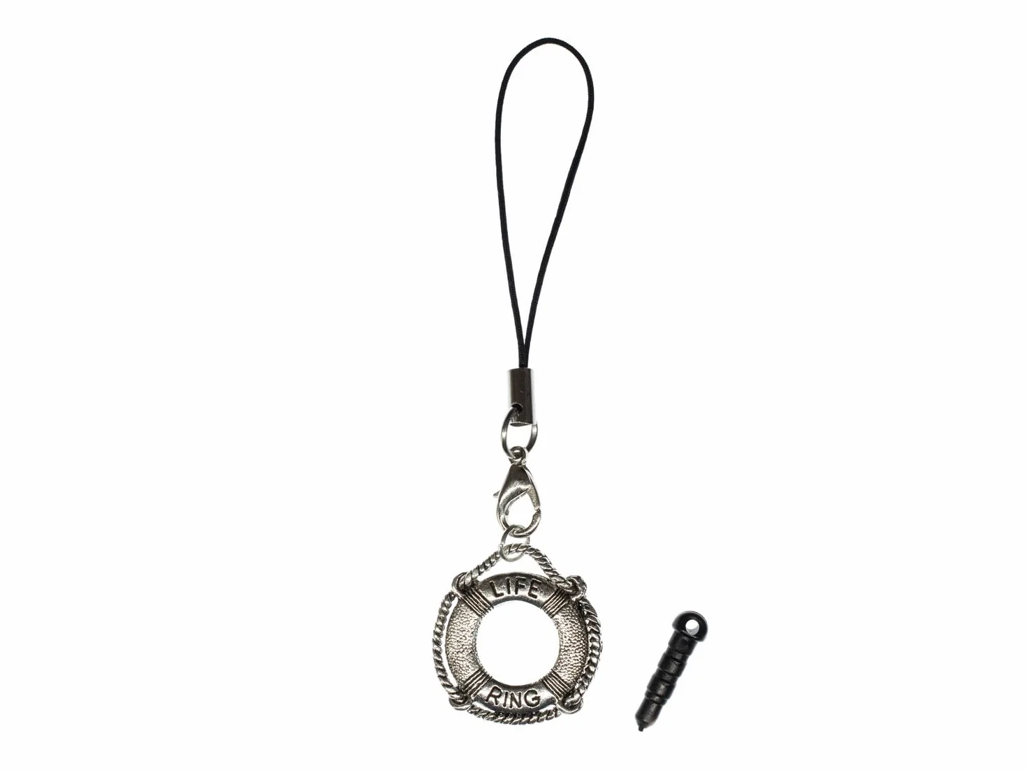 Miniblings Life Ring Belt Mobile Cell Phone Charm Wisiorek Statek Ratownik Morze