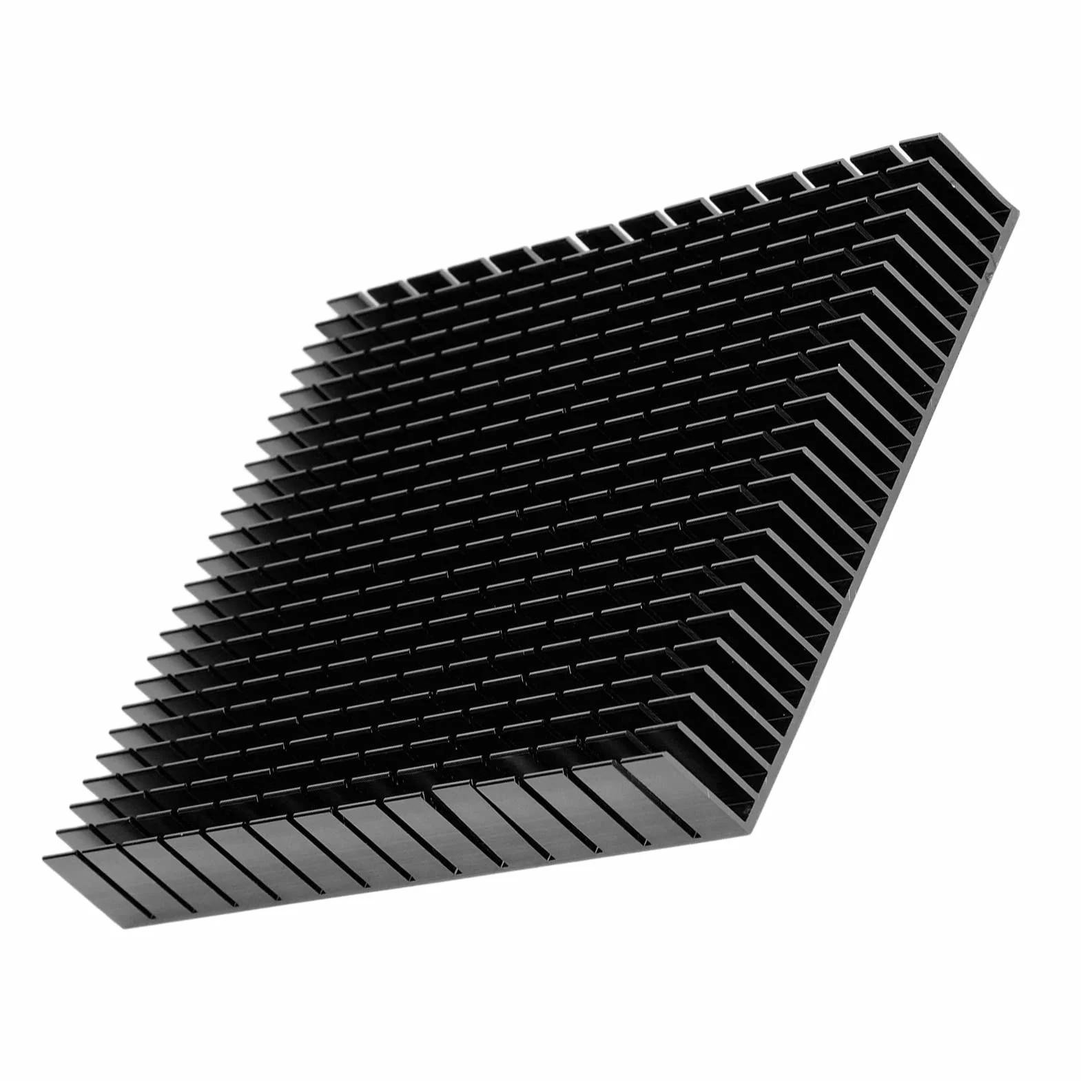 Radiator Aluminiowy Radiator Chłodnica Aluminiowa Radiator Chłodzący 150X120X20Mm dla Wzmacniacza Procesora Radiator Chłodzący Pcb (BLACK)