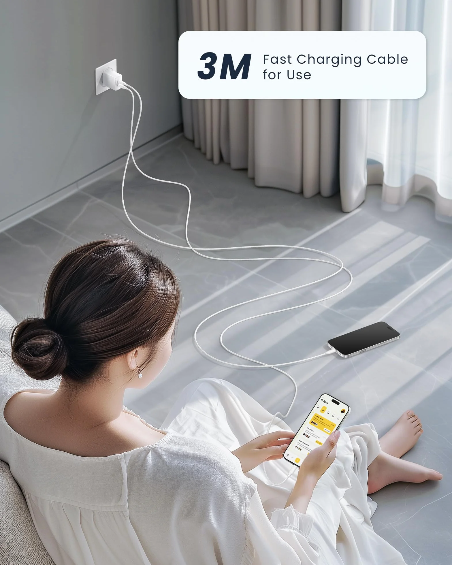 RAVIAD Kabel USB C do Lightning [3 m / zestaw 2 sztuk] Certyfikat MFi Kabel USB C Błyskawiczne ładowanie Zasilanie Przewód Lightning USB C do iPhone 14/13 Pro Max/12/11 Pro Max/11/SE 2020/XR/XS/X/8