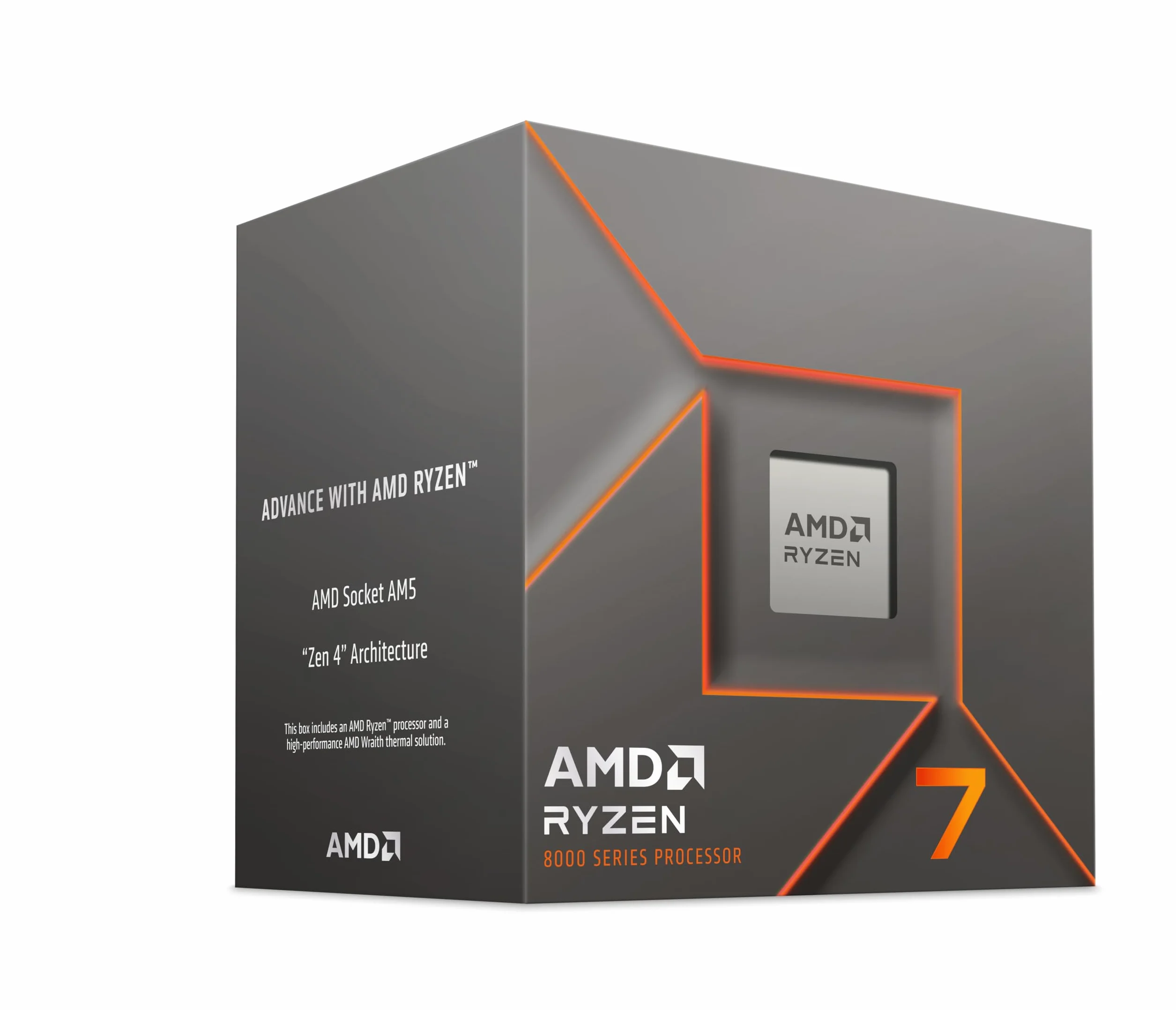 Procesor AMD Ryzen 7 8700F (8 rdzeni/16 wątków , Ryzen AI, 65W TDP, gniazdo AM5, 24MB pamięci podręcznej, do 5,0 GHz w trybie Max w trybie Max Boost, system chłodzenia Wraith Stealth