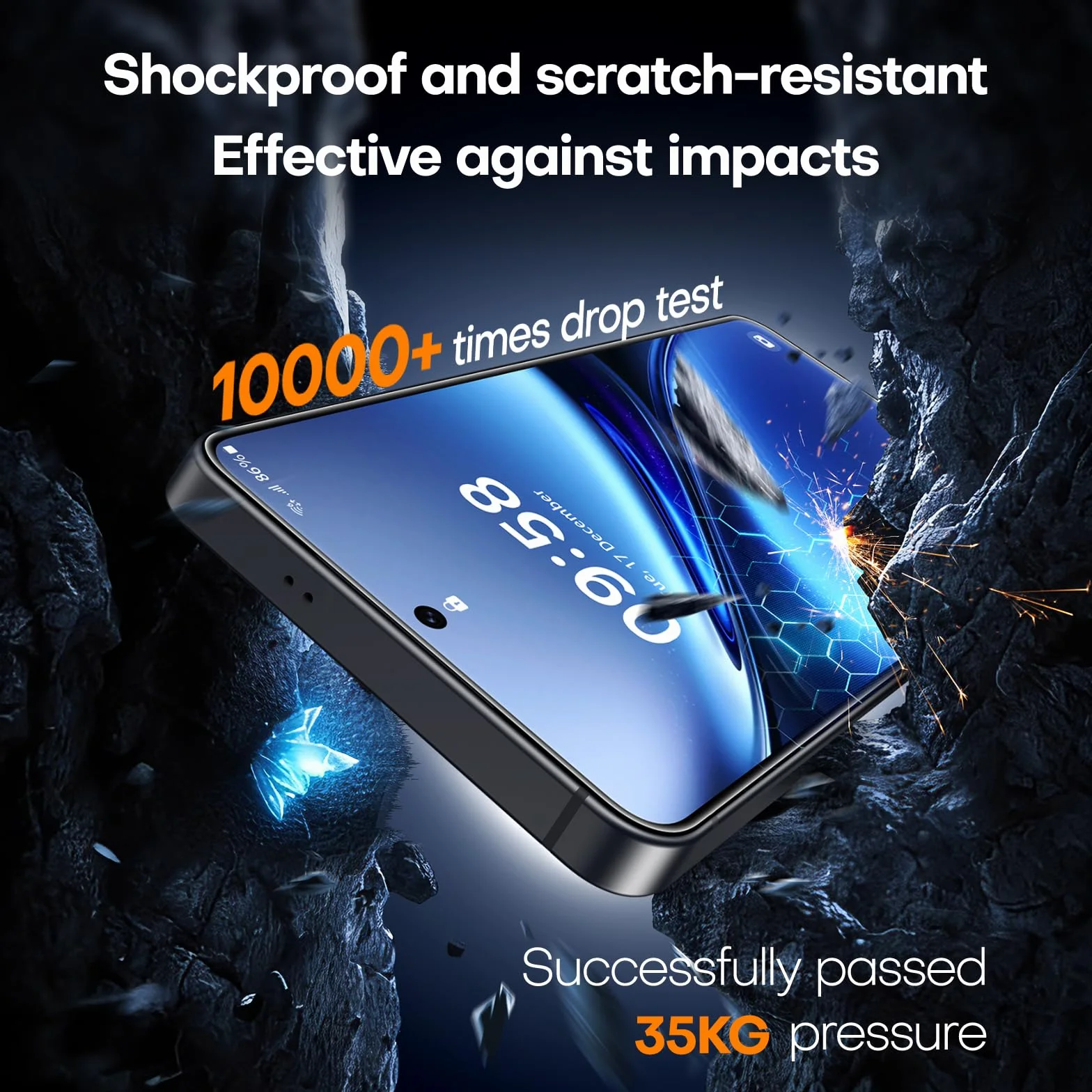 TAURI 2 sztuki szkła pancernego do Samsung Galaxy A57 5G z bezpyłowym narzędziem instalacyjnym, ochrona wyświetlacza ze szkła hartowanego, odporne na uderzenia szkło ochronne, ochrona przed odciskami