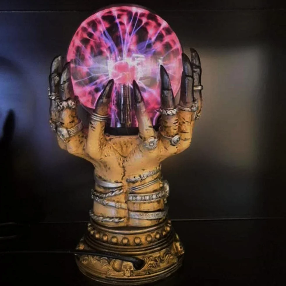 Magic Deluxe Celestial Crystal Ball, Magic Deluxe Celestial Crystal Ball, Halloween Witch Crystal Ball Halloween dekoracja do uzdrawiania, medytacji, rzeźbienia