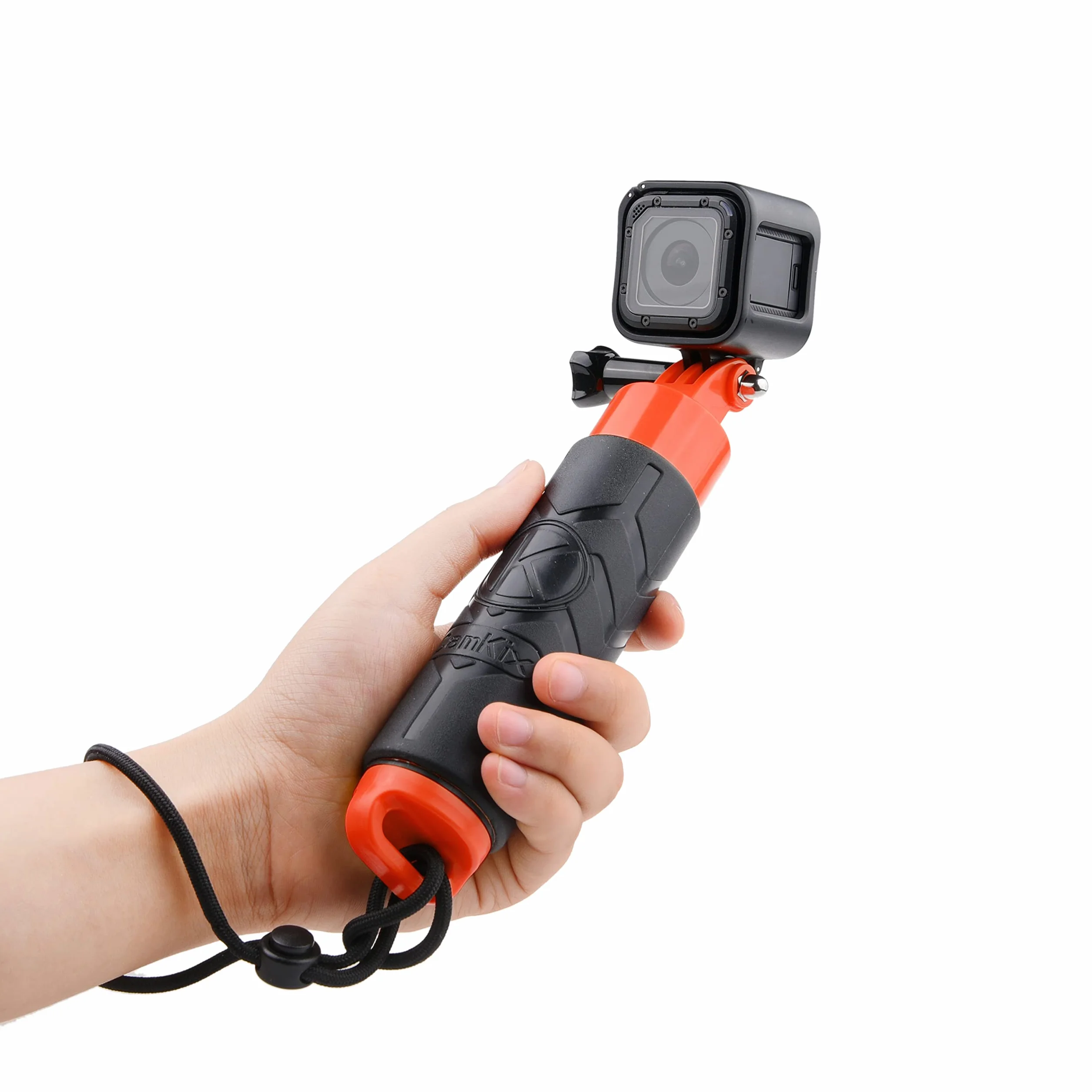 CamKix Premium Pływająca Rękojeść Zgodna z Gopro Hero 8, 7, 6, 5, 4, Session, Black, Silver, Hero+ LCD, 3+, 3, DJI Osmo Action/Pusta Wnęka wewnątrz do Przechowywania Małych Przedmiotów