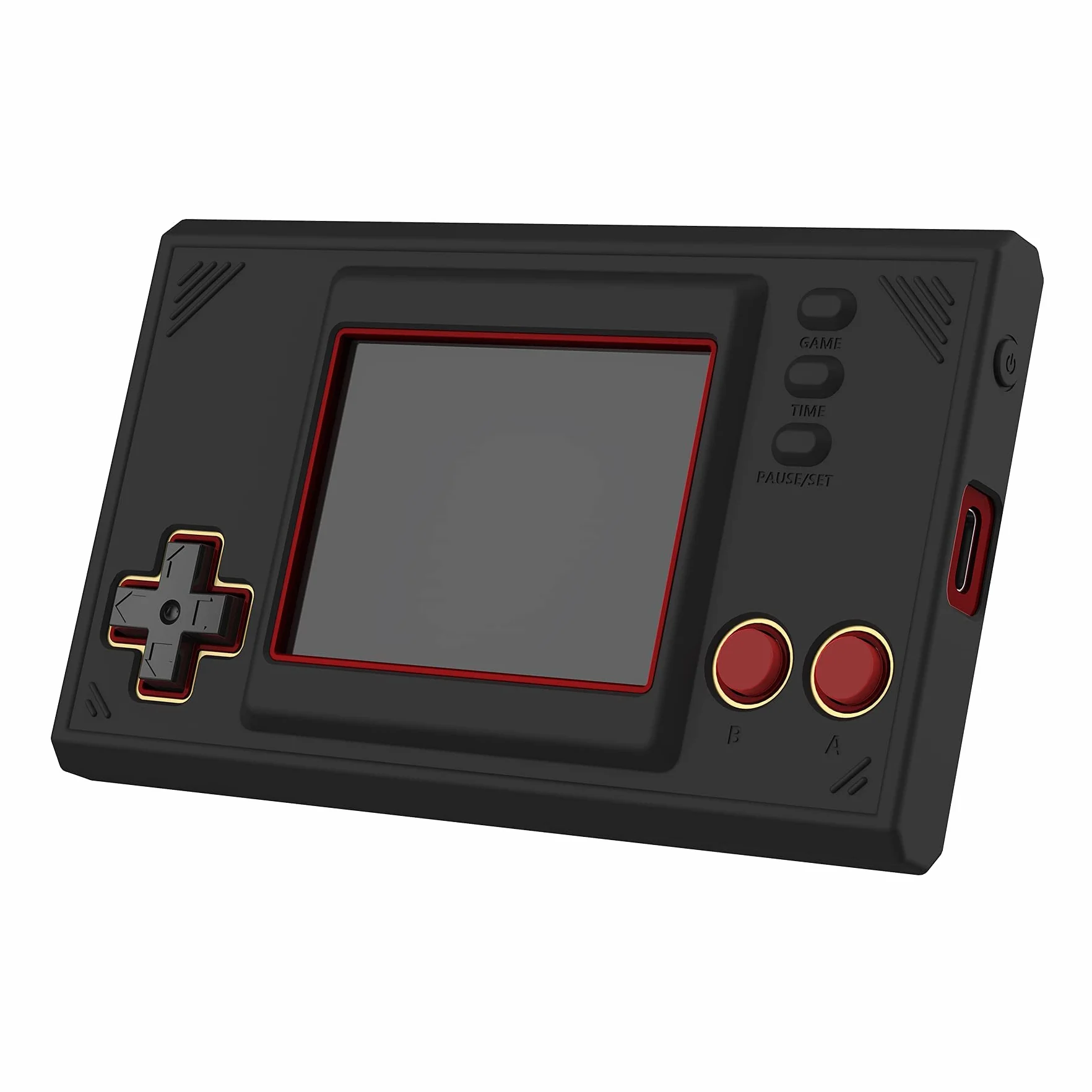 PlayVital Silikonowe Futerał Ochronny do Game & Watch: Super Mario Bros z 2 sztuki Ochraniaczy Ekranu,Etui Skóry Kompatybilne z Game & Watch-Czarny