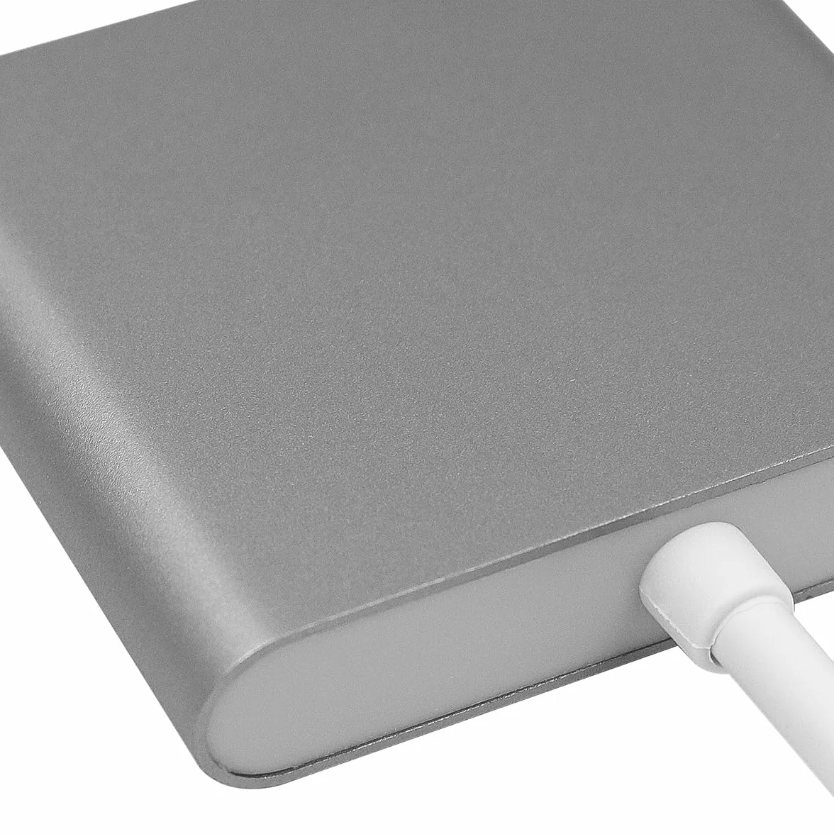 Alnicov USB Type C 3 W 1 Męski do HDMI VGA Typ C Żeński USB 3.1 Hub Adapter 4K dla Laptopu S8+ S9+ Projektor Monitor (Szary)
