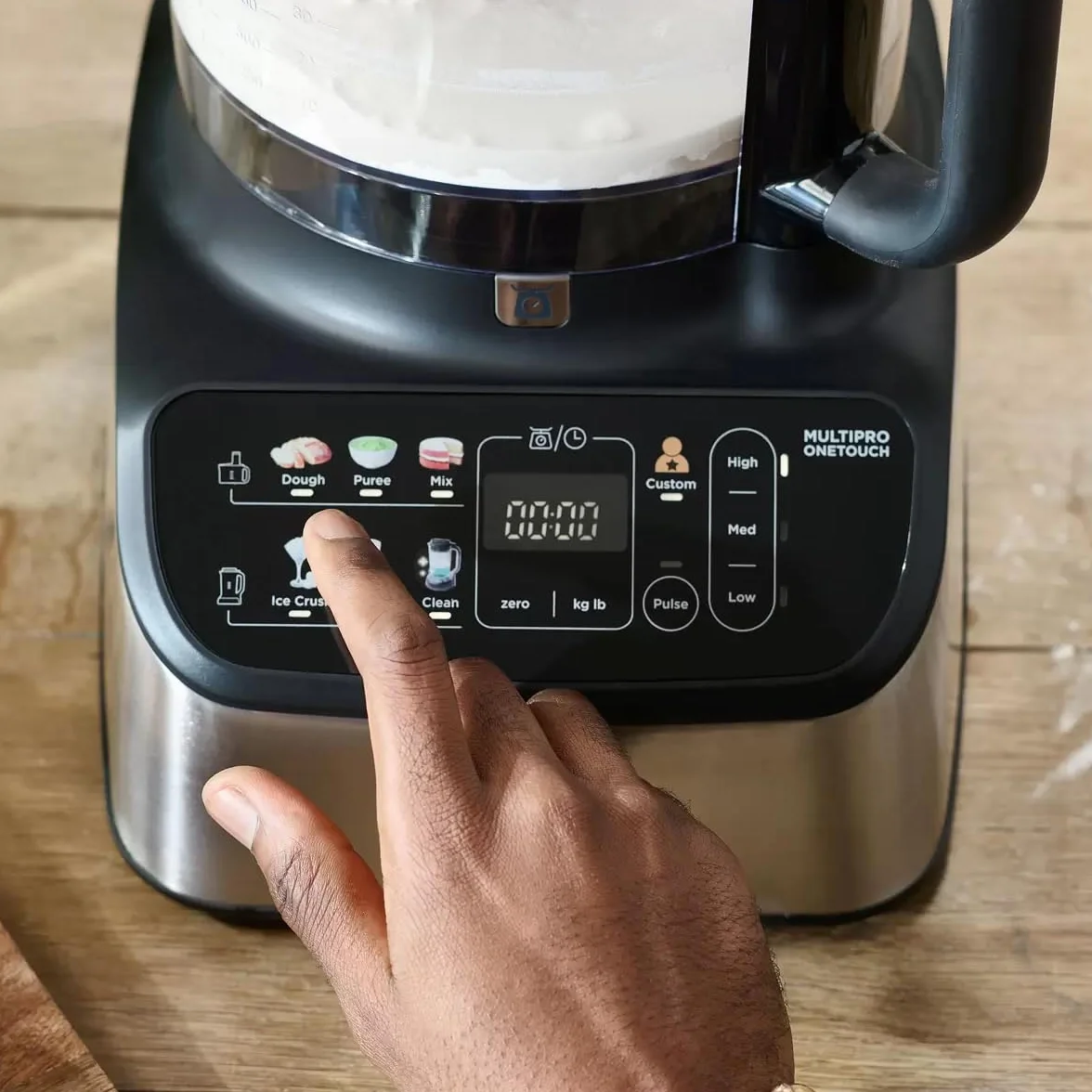 Kenwood MultiPro OneTouch FDM73.480SS, wielofunkcyjny robot kuchenny z 6 ustawieniami wstępnymi, wyposażony w 5 akcesoriów, akcesoria Express Serve, zmienna prędkość, wbudowana waga, 1000 W, srebrny