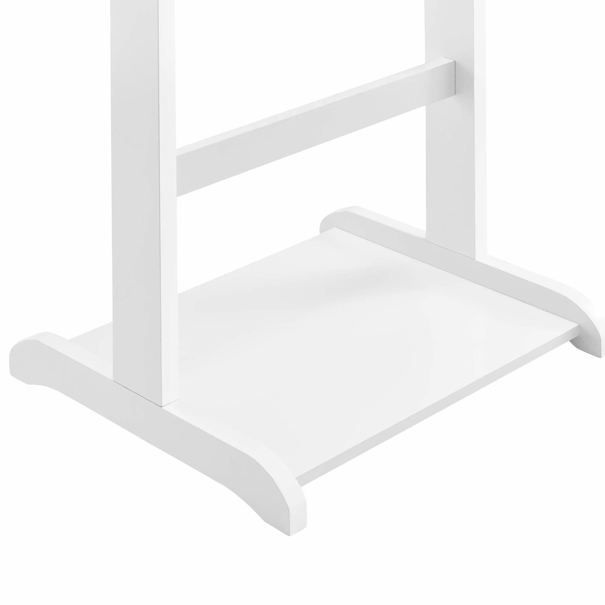 Wieszak na ubrania biały 43,5 x 34,5 x 110 cm MDF drewno sosnowe z kieszenią