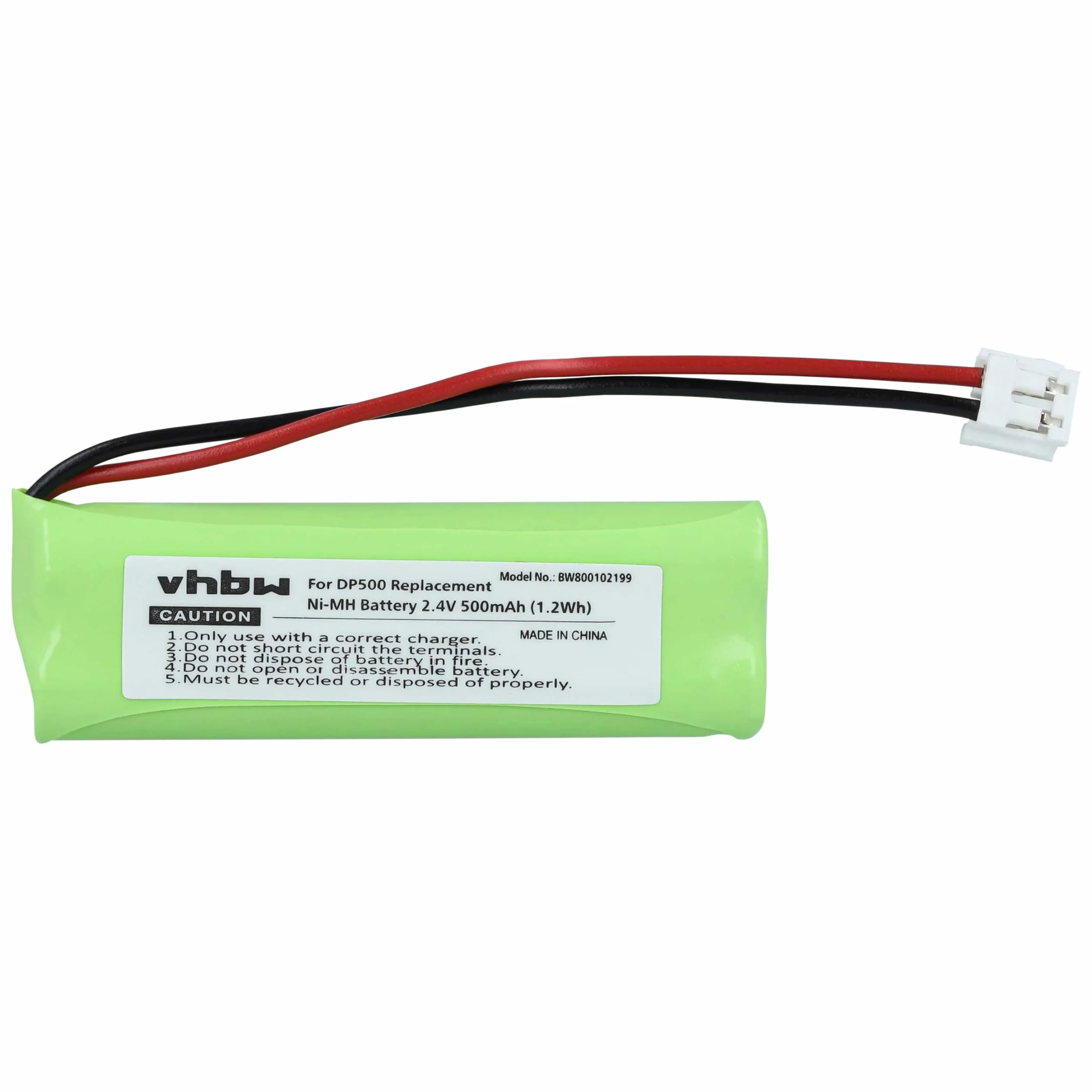 vhbw 3X NI-MH akumulator 500 mAh (2,4 V) do sieci stacjonarnej Medion MD82622, MD83001, MD83022, MD83091, MD83166, MD83274, MD83542 jak VT50AAAALH2BMJZ, GP10