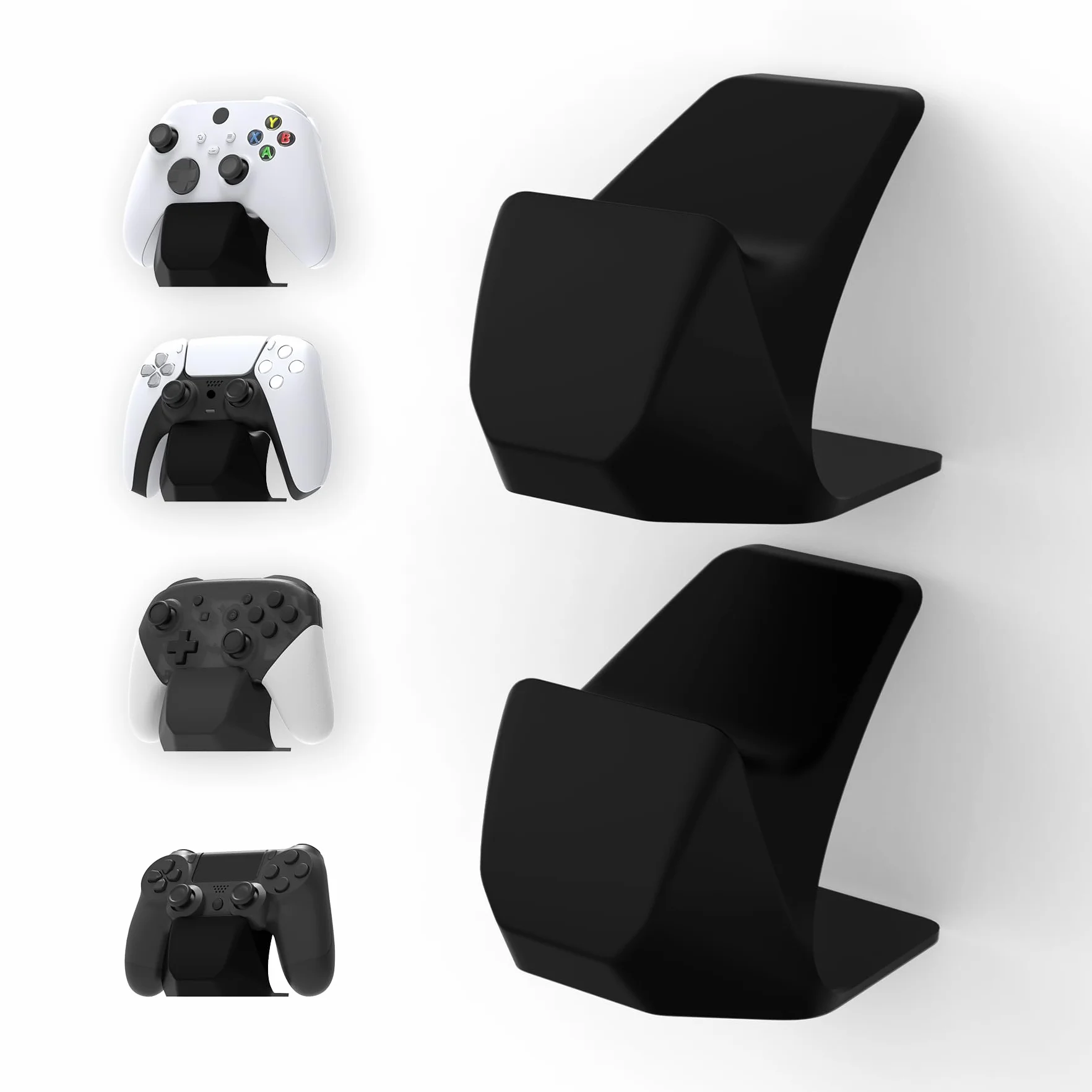PlayVital Uchwyt Kontroler do ps5/ps4 Podstawka Stojak do Xbox Series/One X S/Switch Pro-Jednolita Czerń