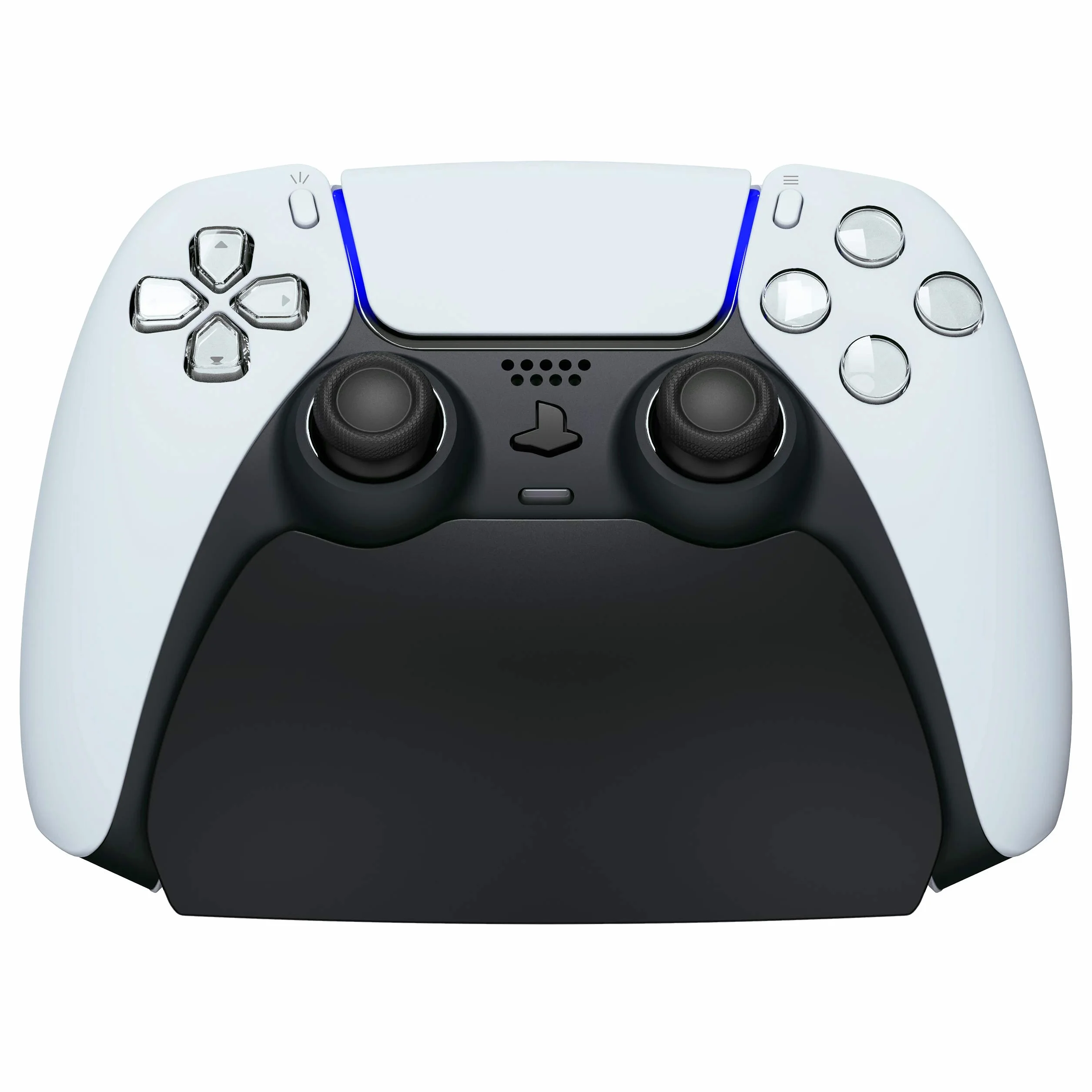 playvital Solidny czarny stojak na kontroler do PS5, akcesoria do gamepada, uchwyt biurkowy do kontrolera ps5 z gumowymi podkładkami