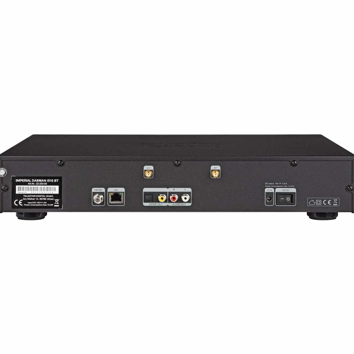 Imperial DABMAN i510 BT – tuner Hi-Fi radio internetowe/radio cyfrowe (DAB+/DAB/UKW/WLAN/LAN, Bluetooth, USB, usługi streamingowe Amazon Music, Napster i wiele innych), czarny